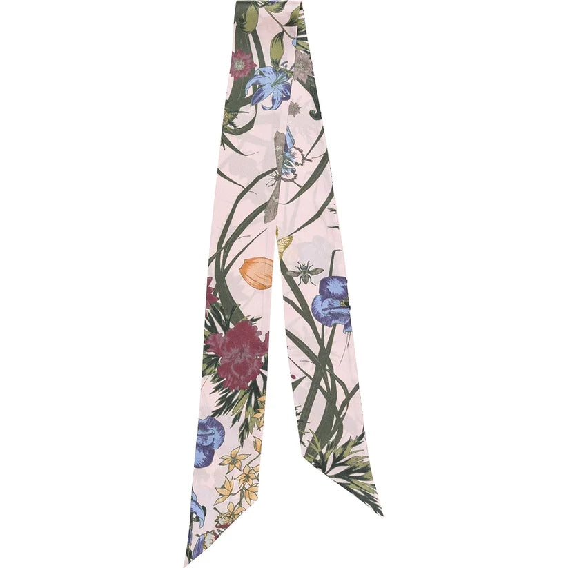 Living Garden Twilly Silk Scarf - Rose