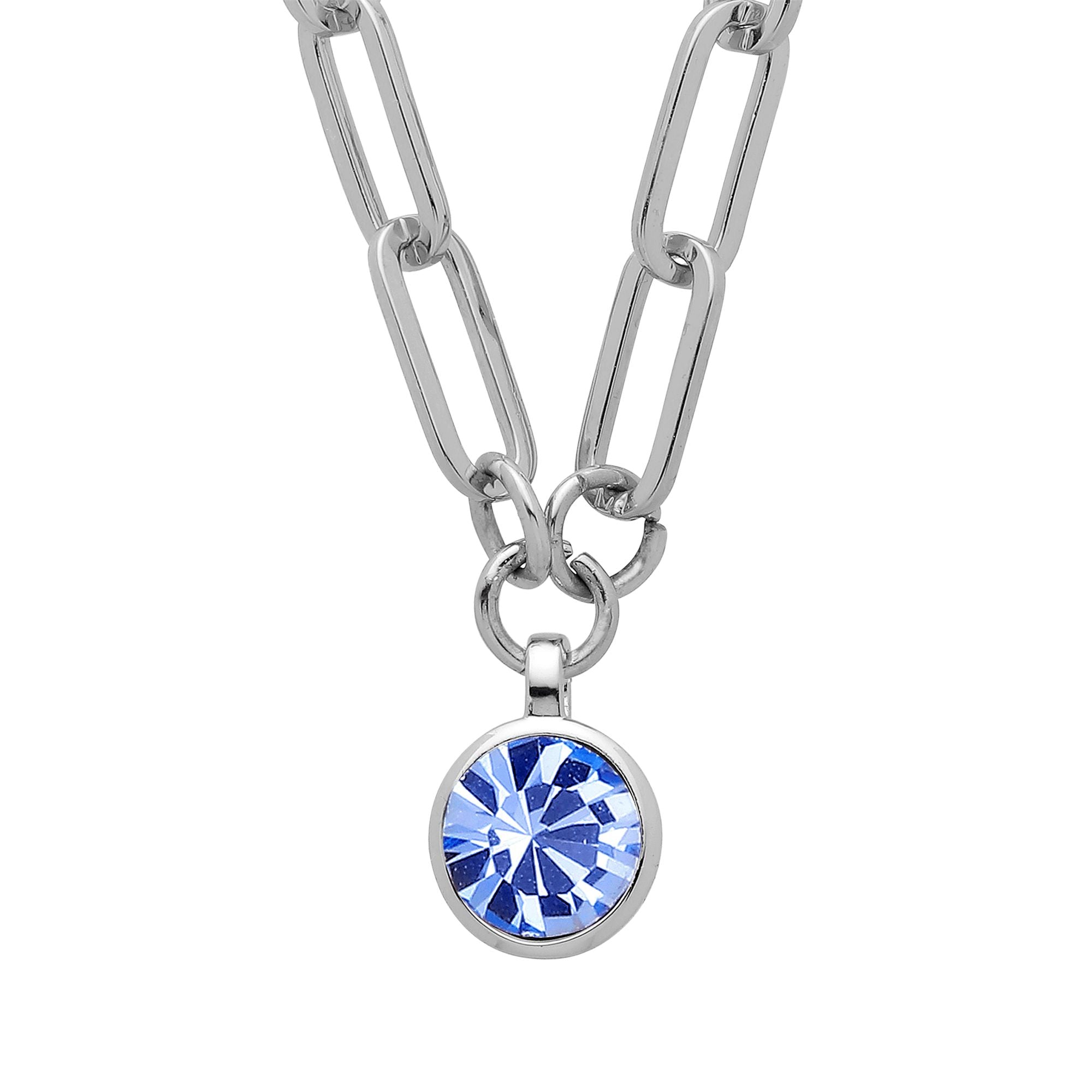 Lisanna Shiny Silver Necklace - Light Blue Dyrberg/Kern NZ