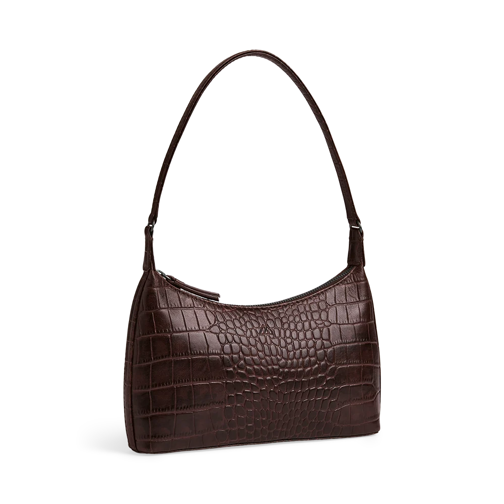 Felicia Bag, Croco - Espresso