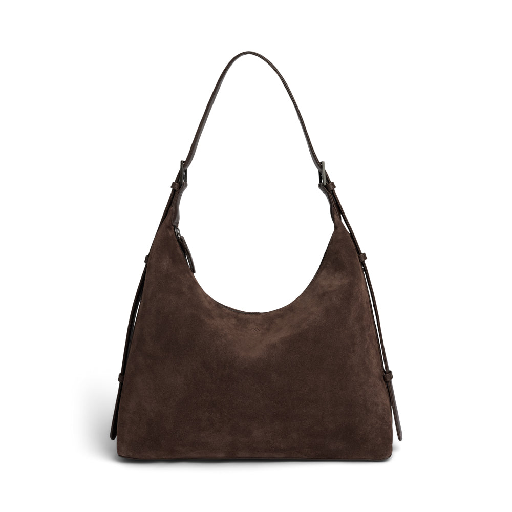 Tribeca Bag, Suede - Dark Brown