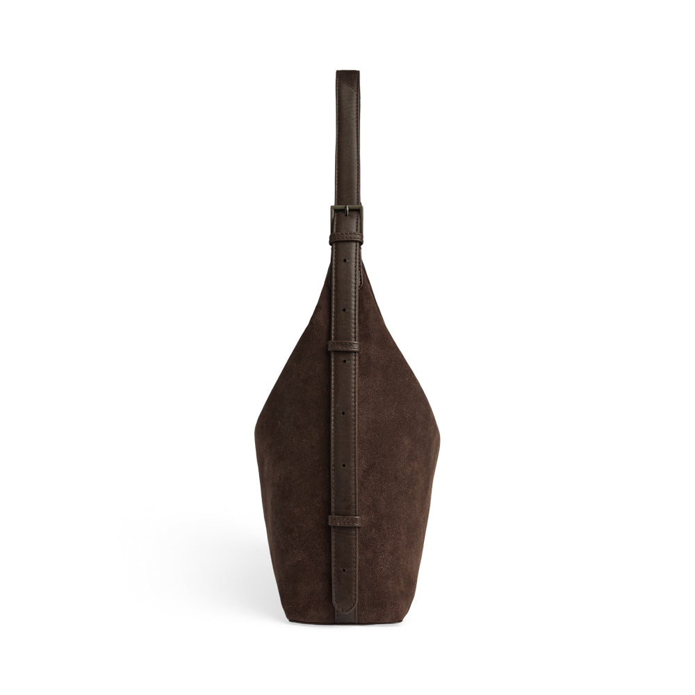 Tribeca Bag, Suede - Dark Brown