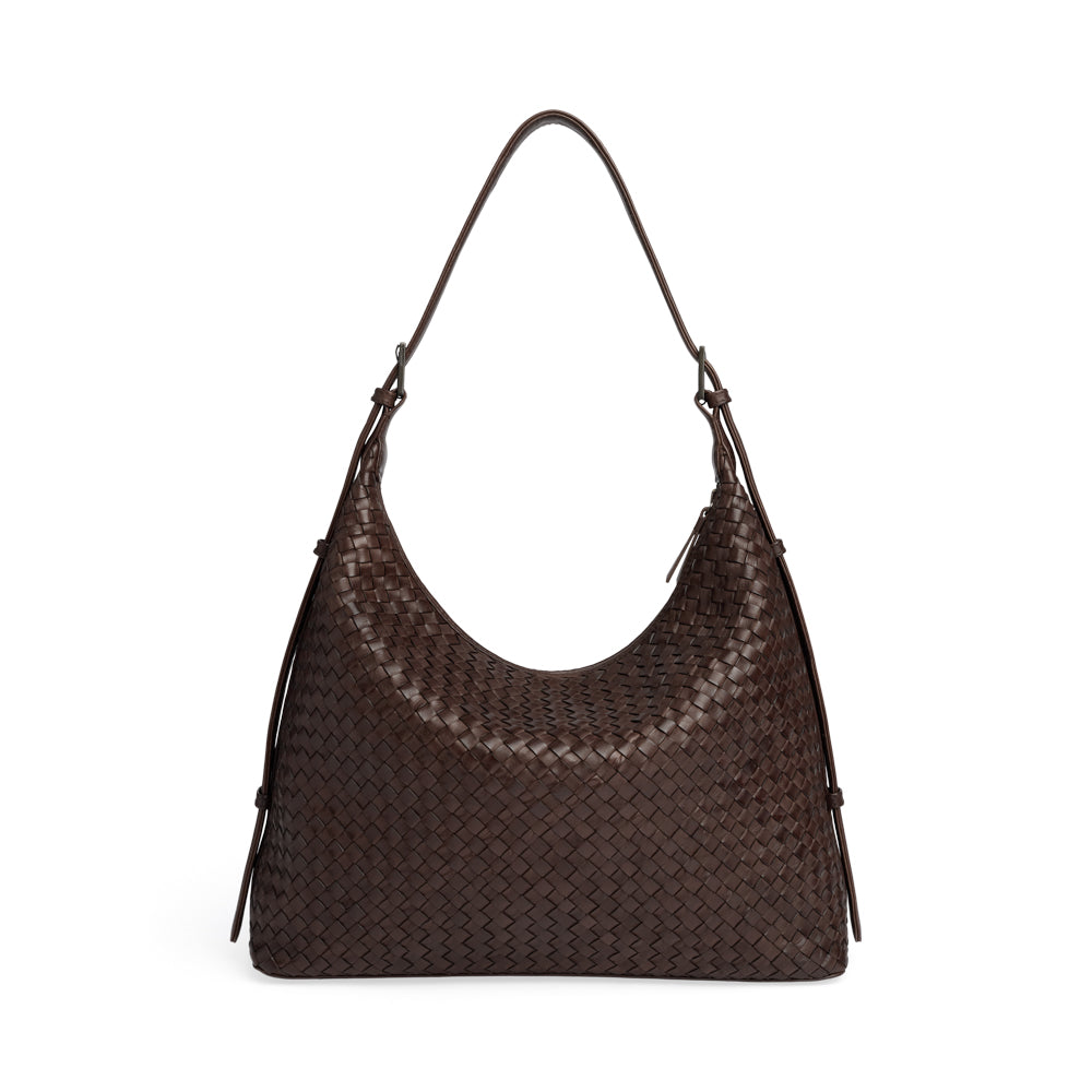 Tribeca Bag, Weave - Dark Brown