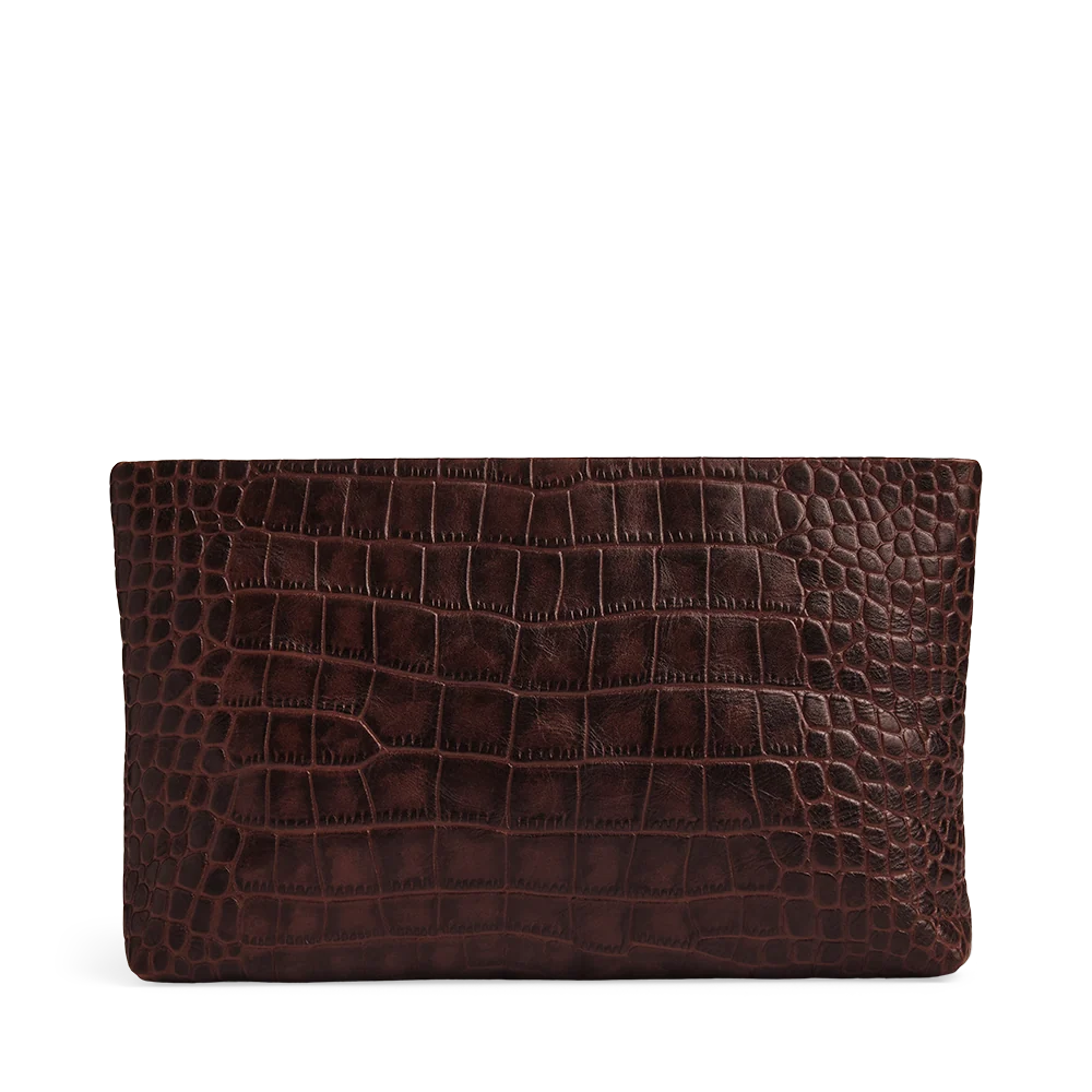 Ila Clutch, Croco - Espresso