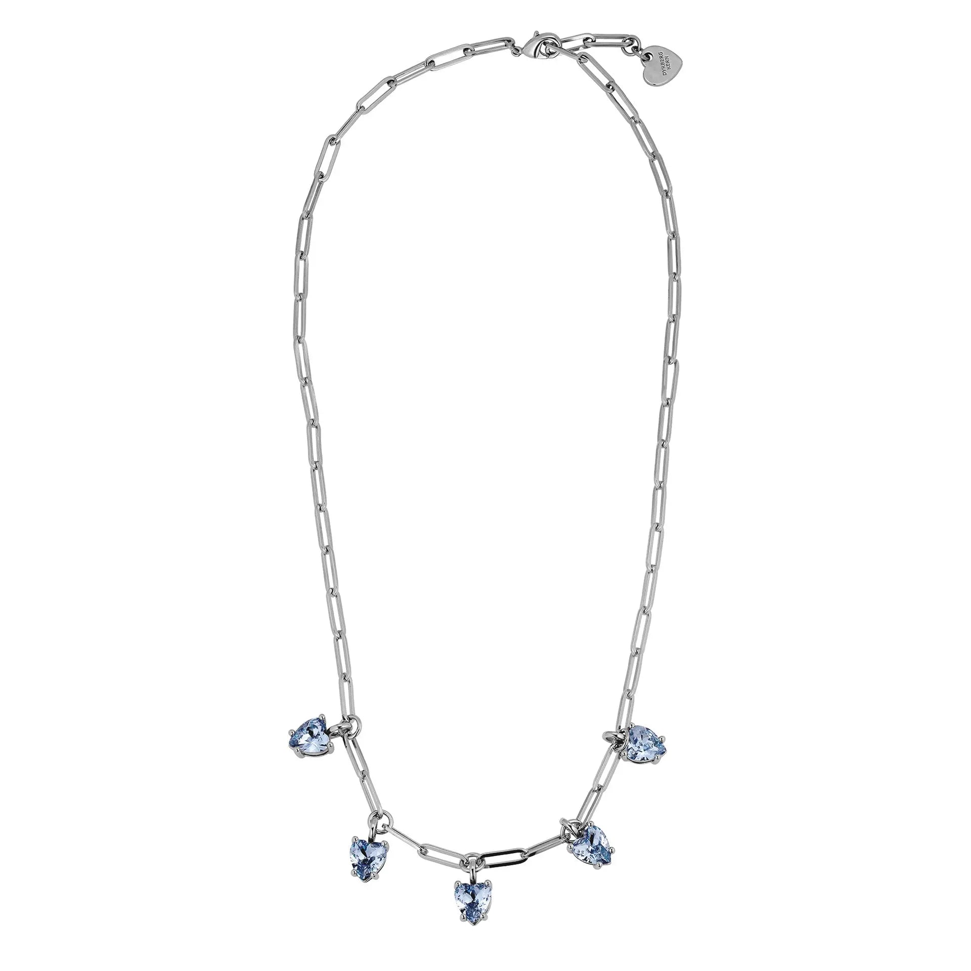 Soul Shiny Silver Chain Necklace, Light Blue Dyrberg/Kern NZ