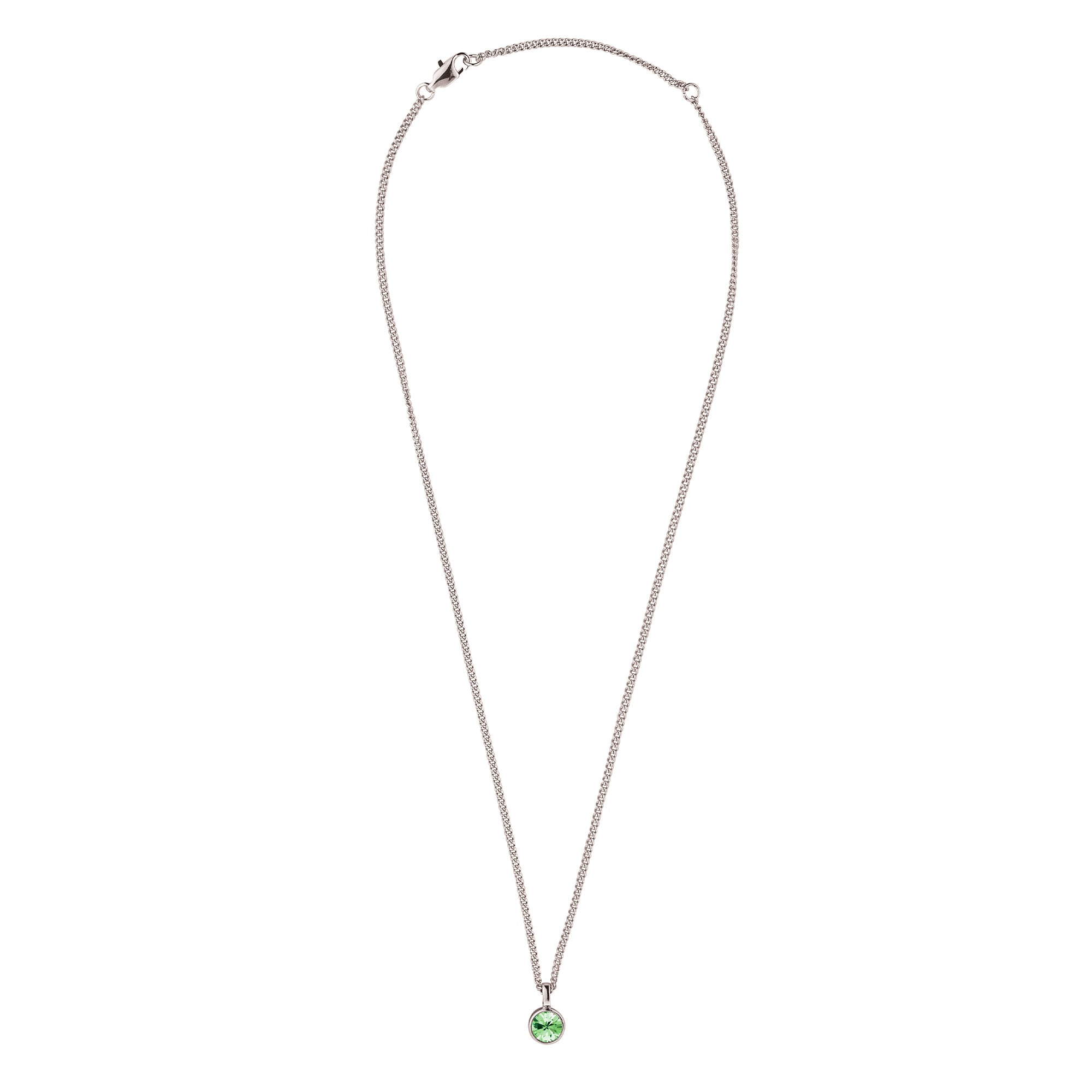 Jemma Silver Necklace – Light Green
