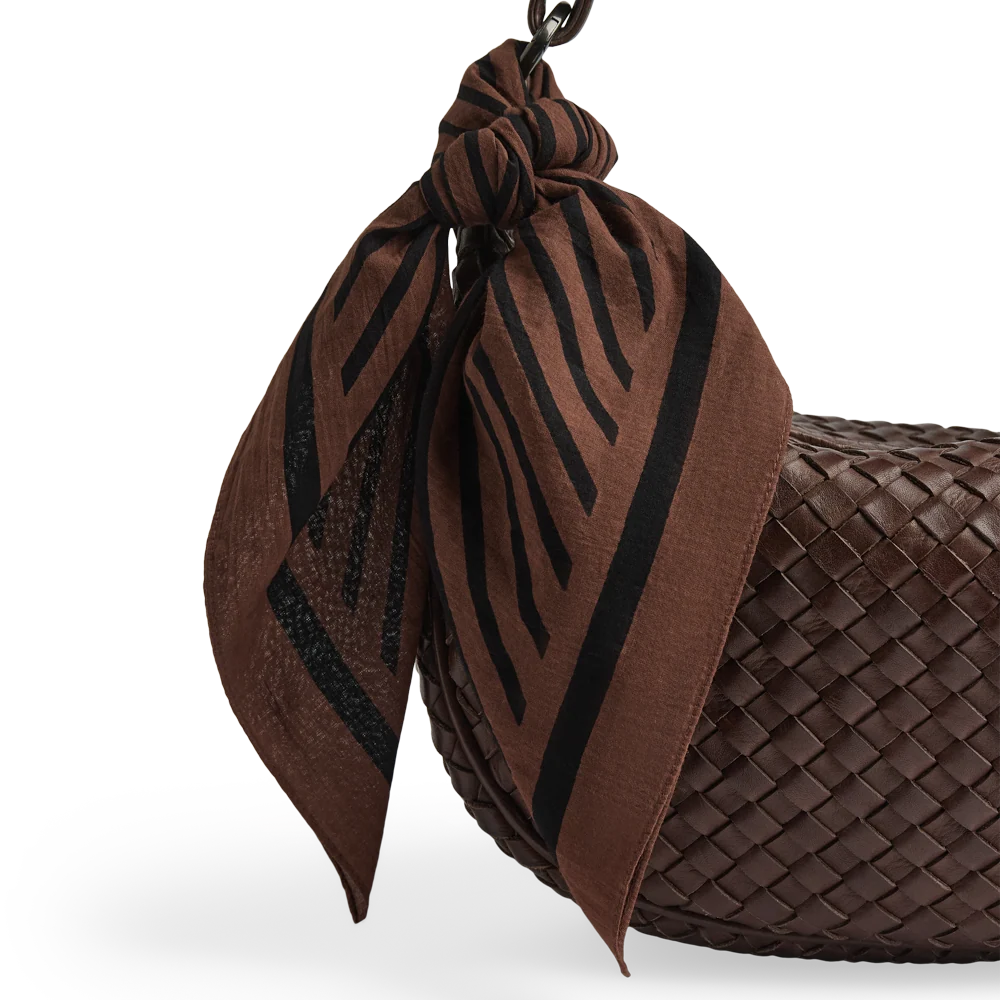 Kyoto Scarf - Stripe, Brown w/Black