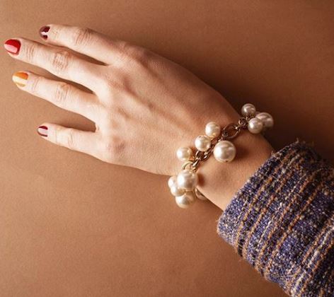 Chane Gold Bracelet - White Pearl