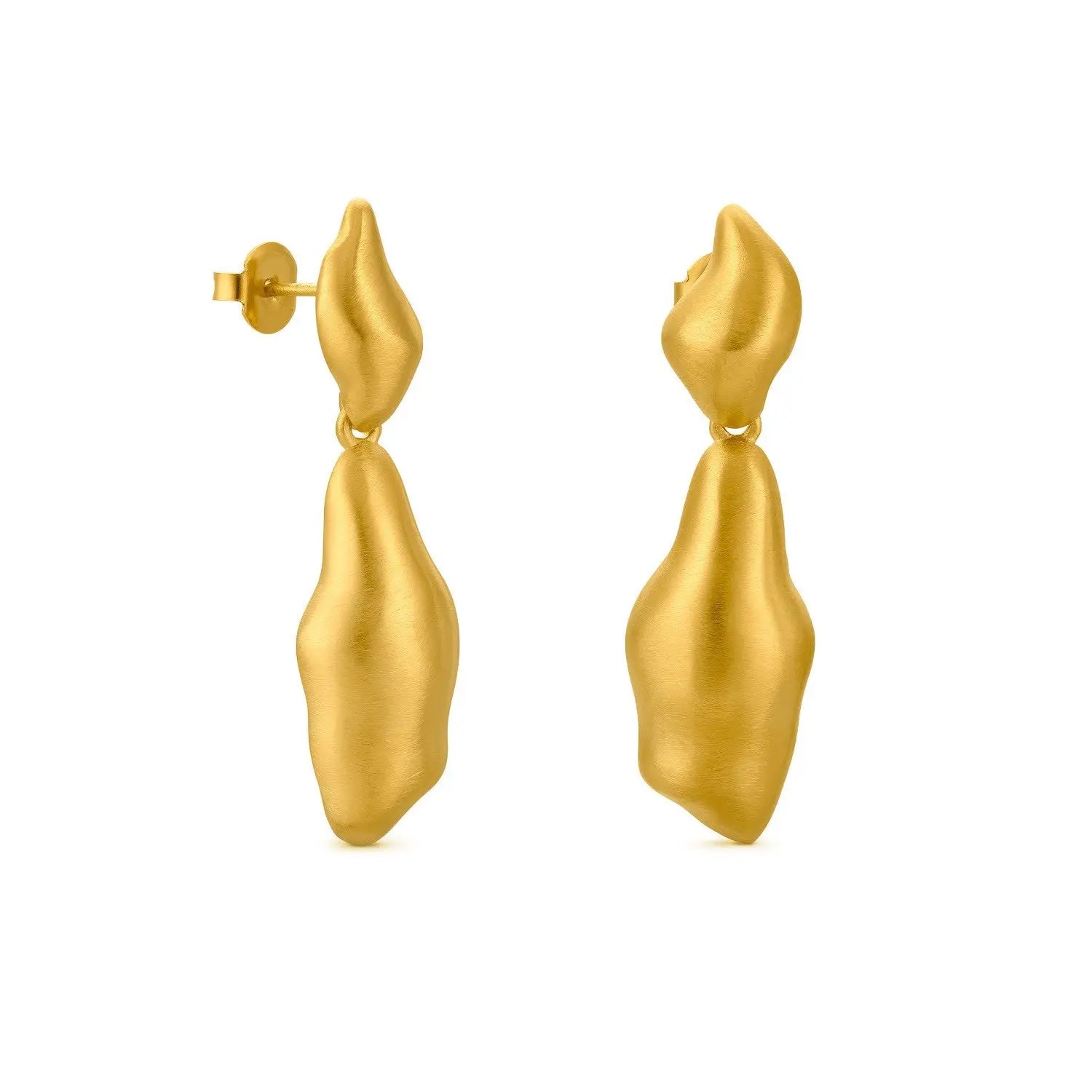 Dali Gold Earrings Large - Soft Forms Dyrberg/Kern NZ