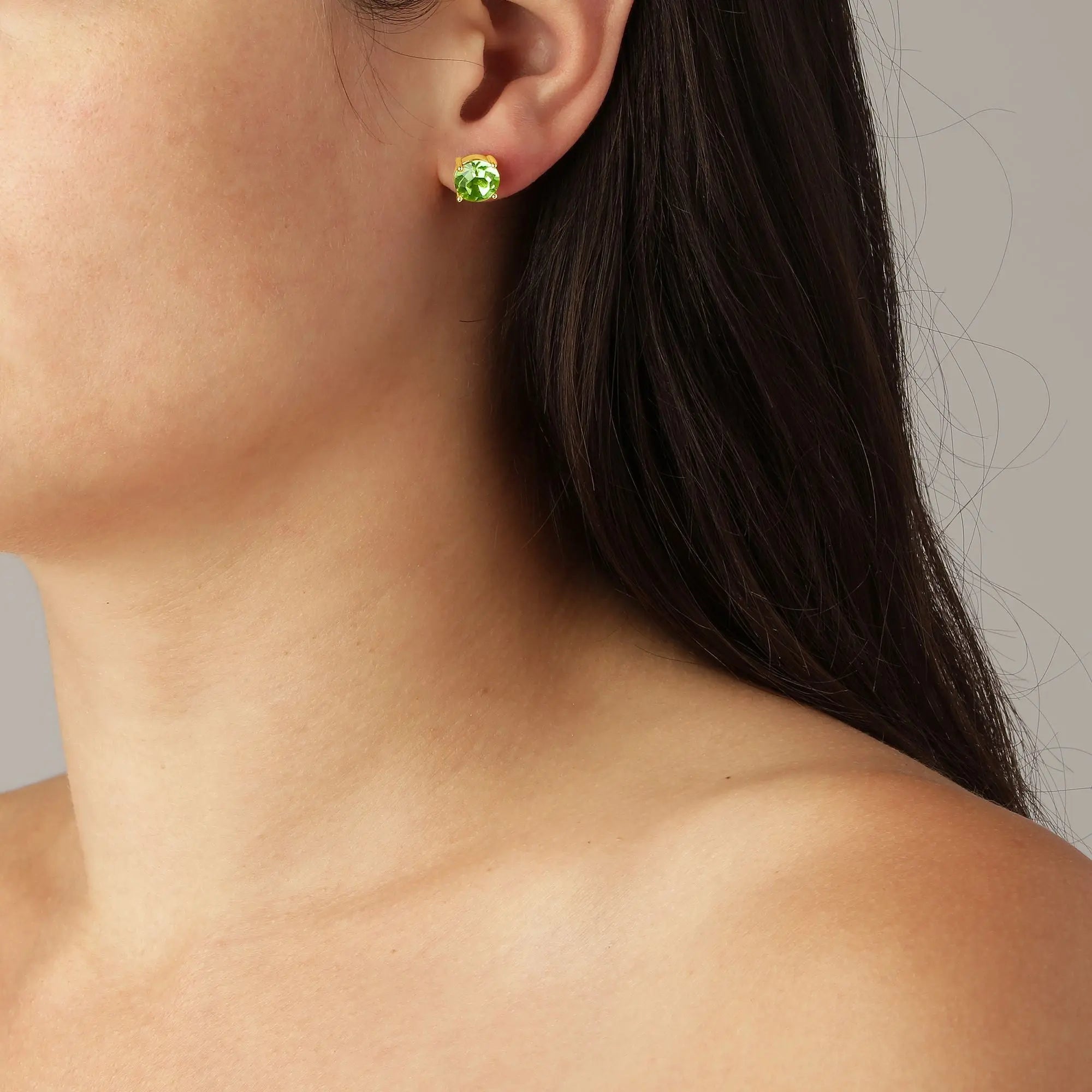 Daze Shiny Silver Earrings, Light Green Dyrberg/Kern NZ