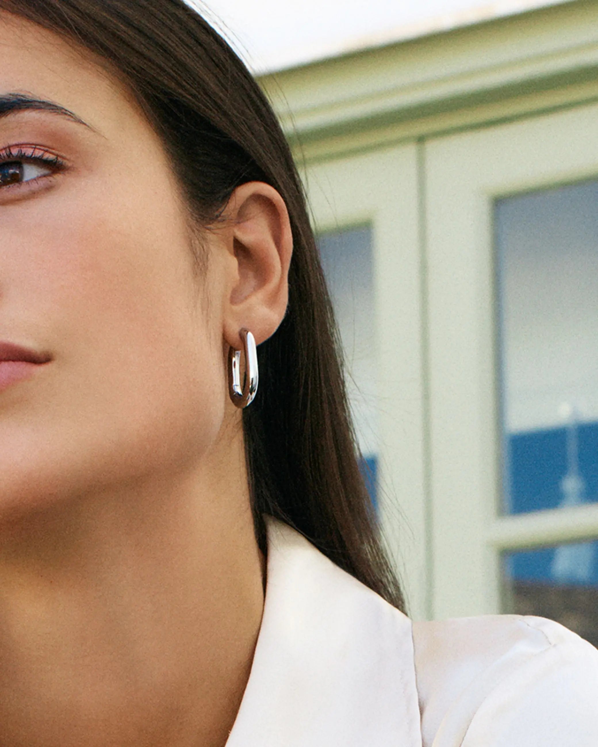 Modernist Hoops L Silver Edblad
