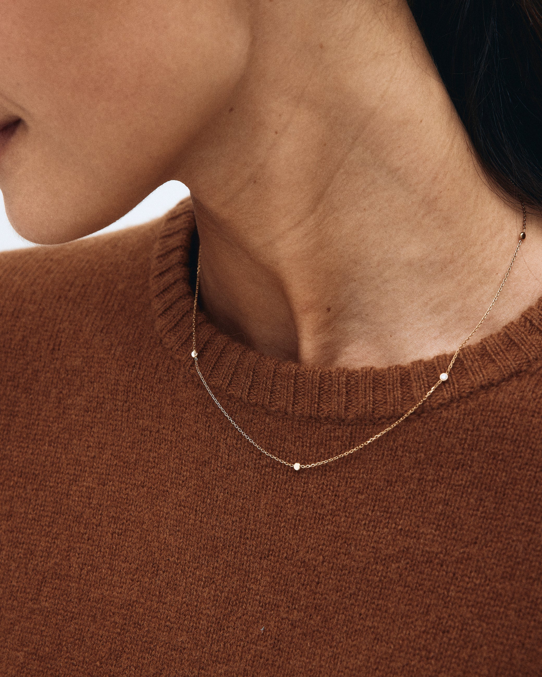 Petite Necklace Gold EdbladNZ