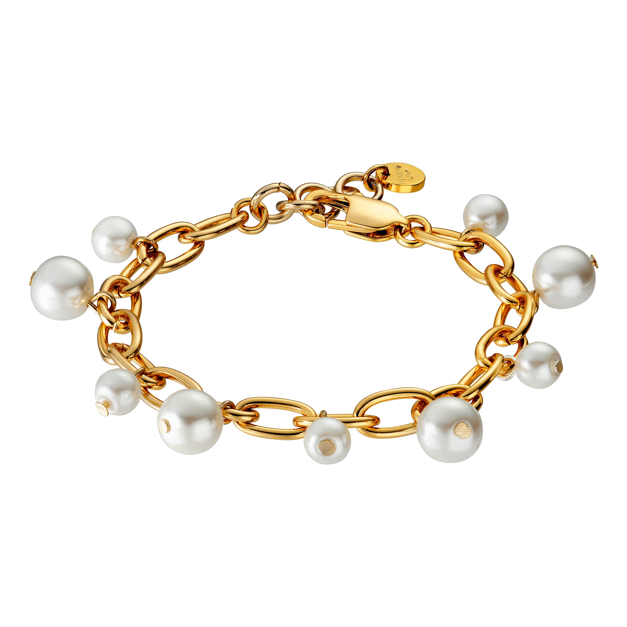 Elena Gold Bracelet – White Pearl