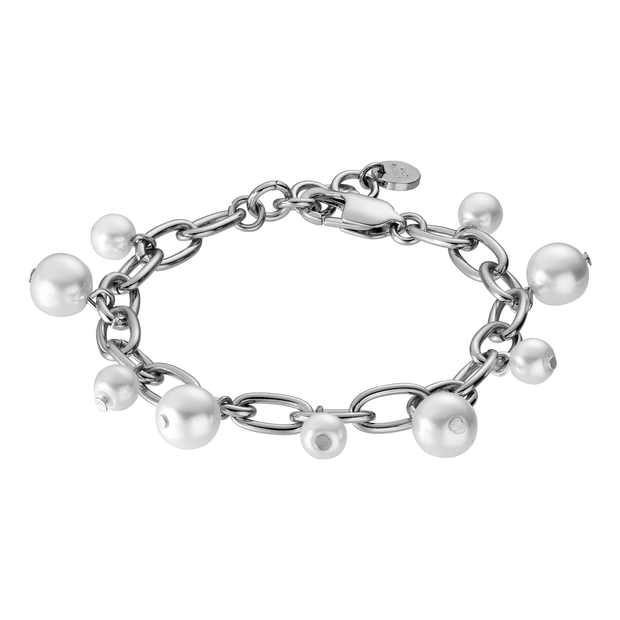 Elena Silver Bracelet – White Pearl