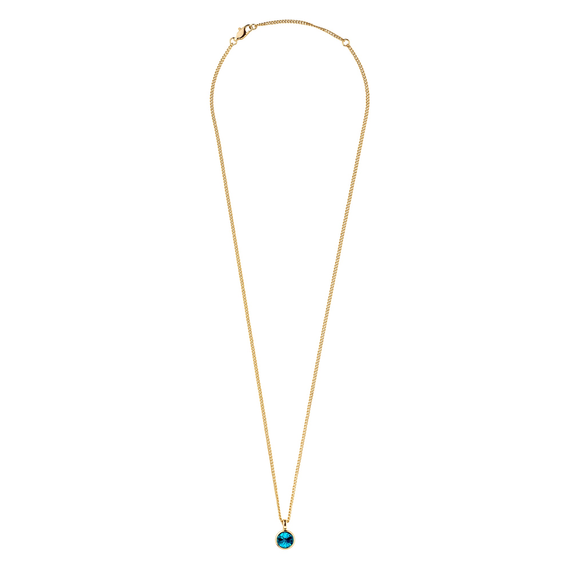 Ette Gold Necklace – Petrol