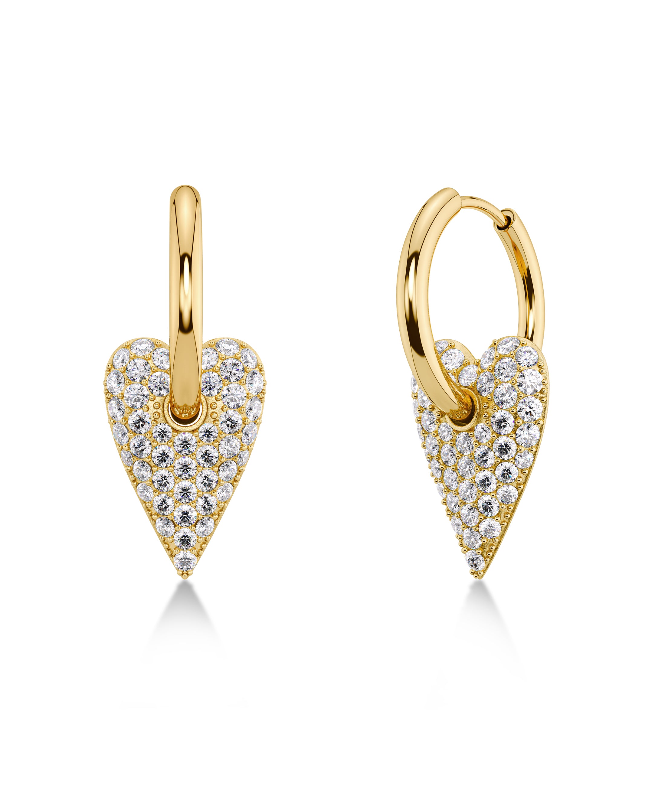 Amore Sparkle Hoops L Gold