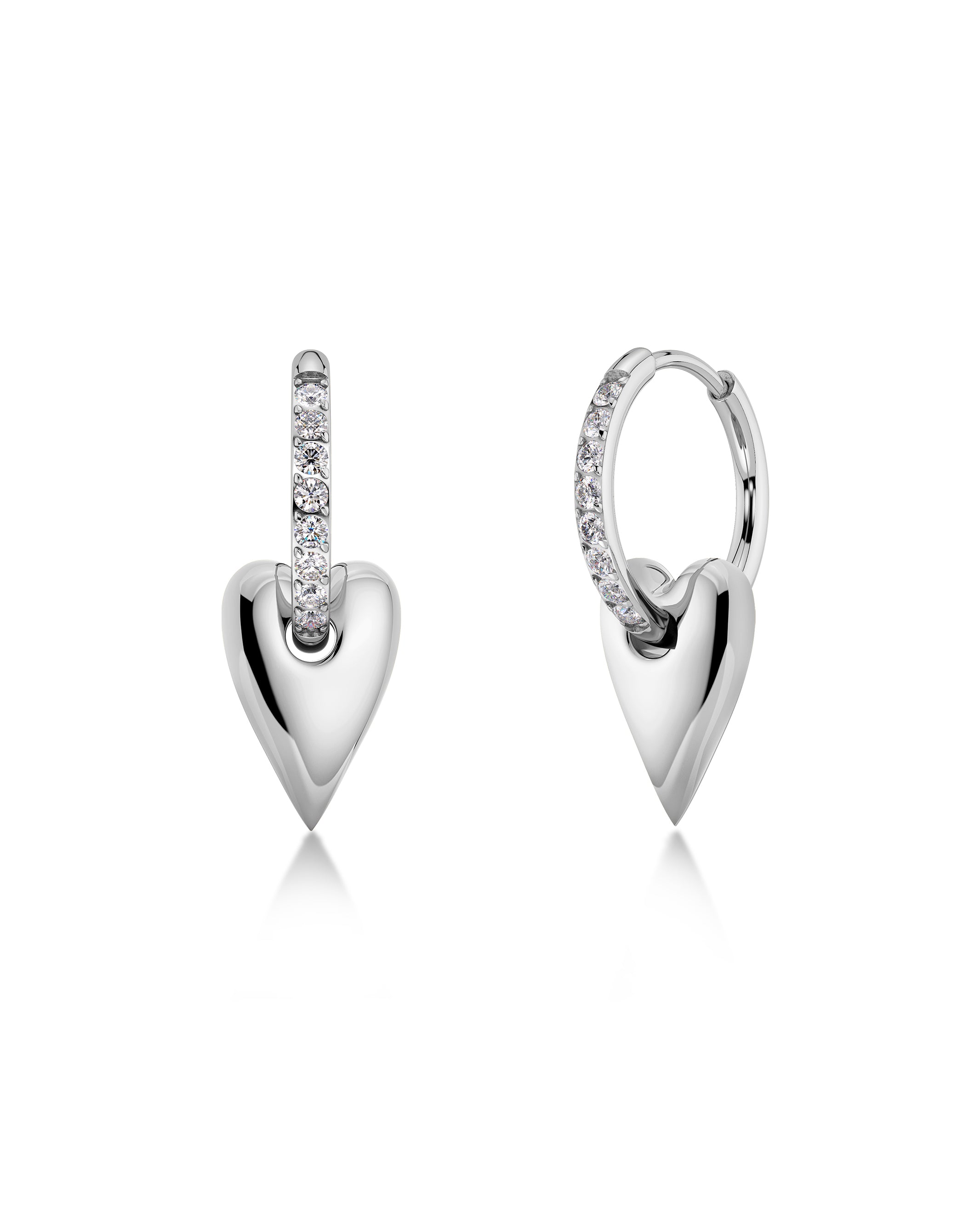 Amore Sparkle Hoops S Silver