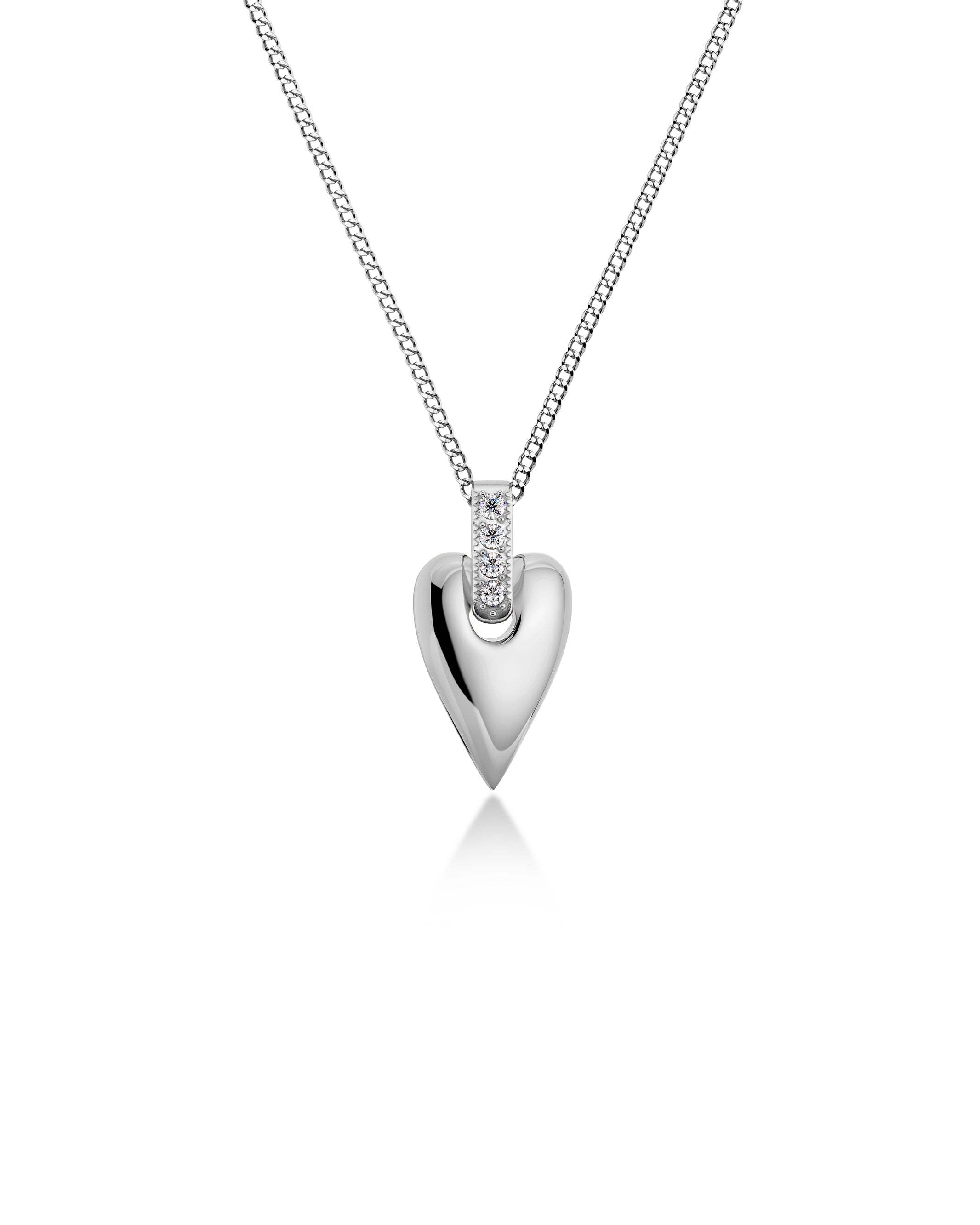 Amore Sparkle Necklace S Silver