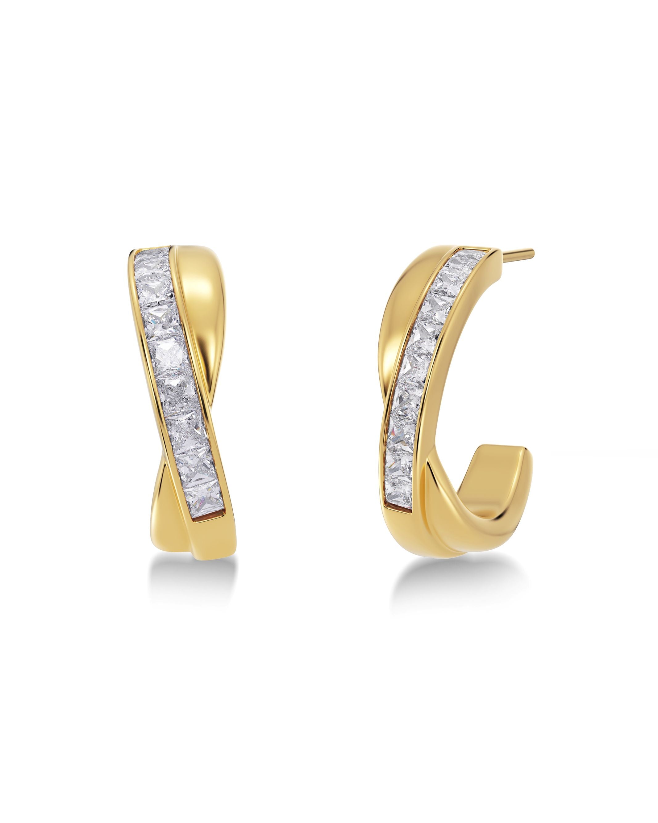 Andorra Duo Gold Hoop Earrings – Large