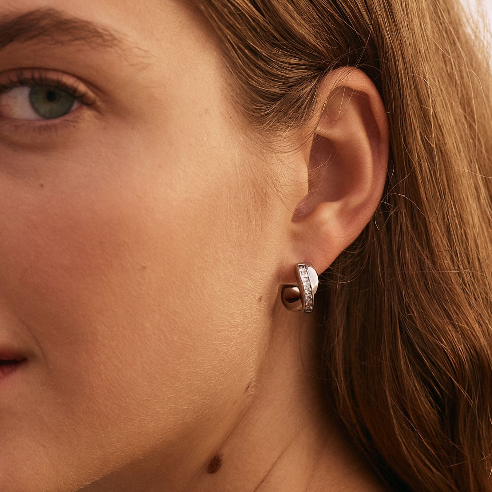 Andorra Duo Silver Hoop Earrings – Small