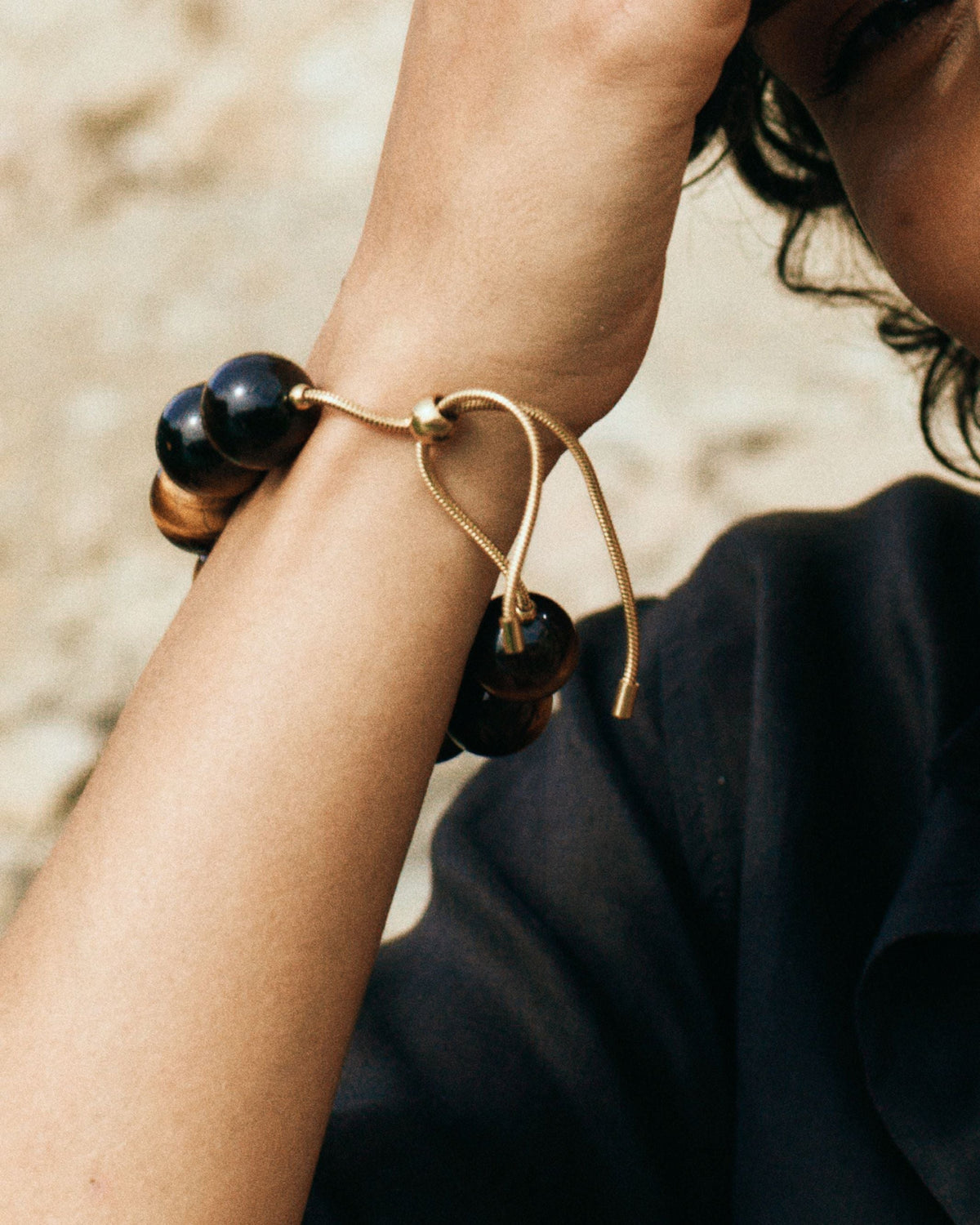 Aura Bracelet Maxi Tiger Eye Gold EdbladNZ