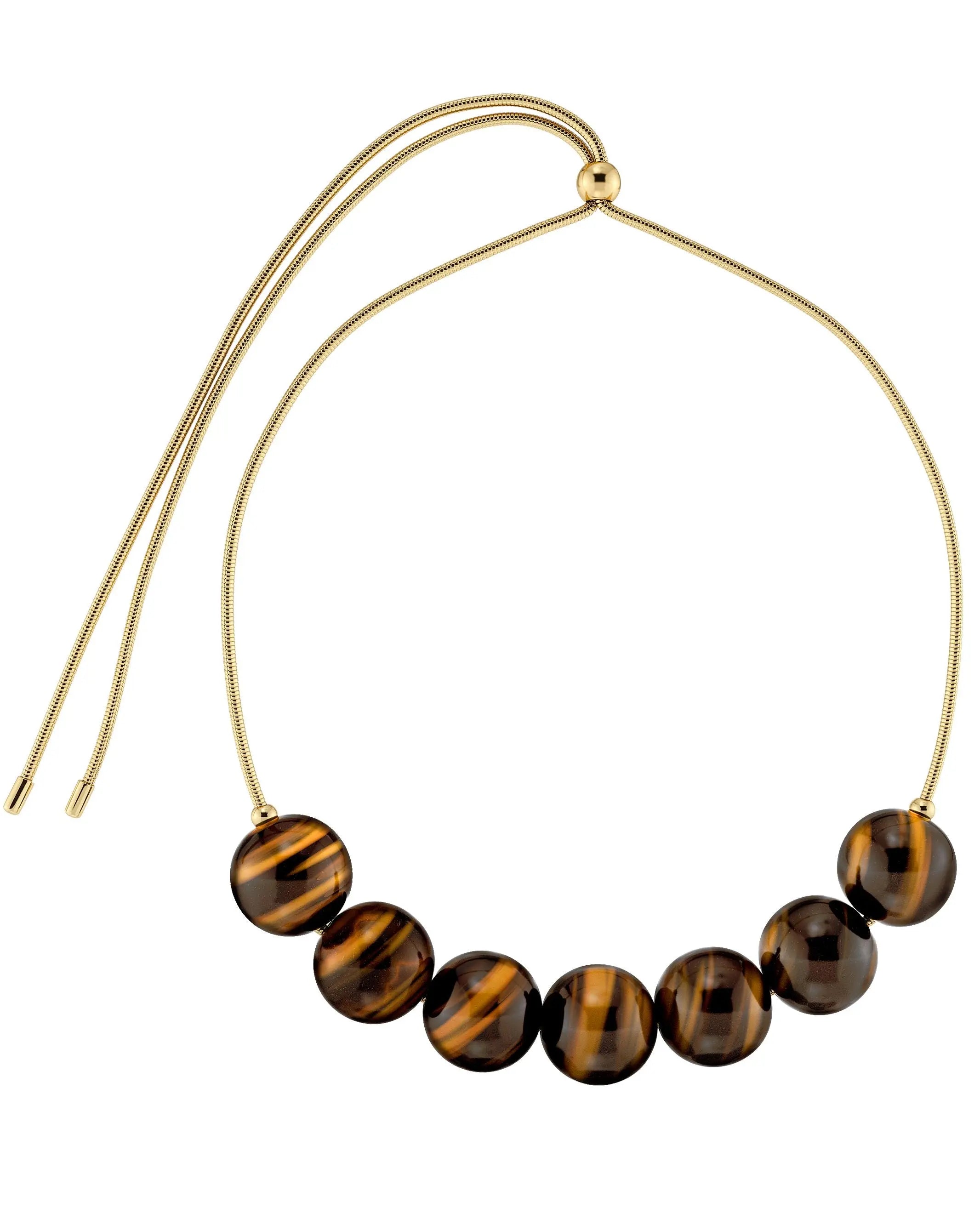 Aura Necklace Maxi Tiger Eye Gold Edblad