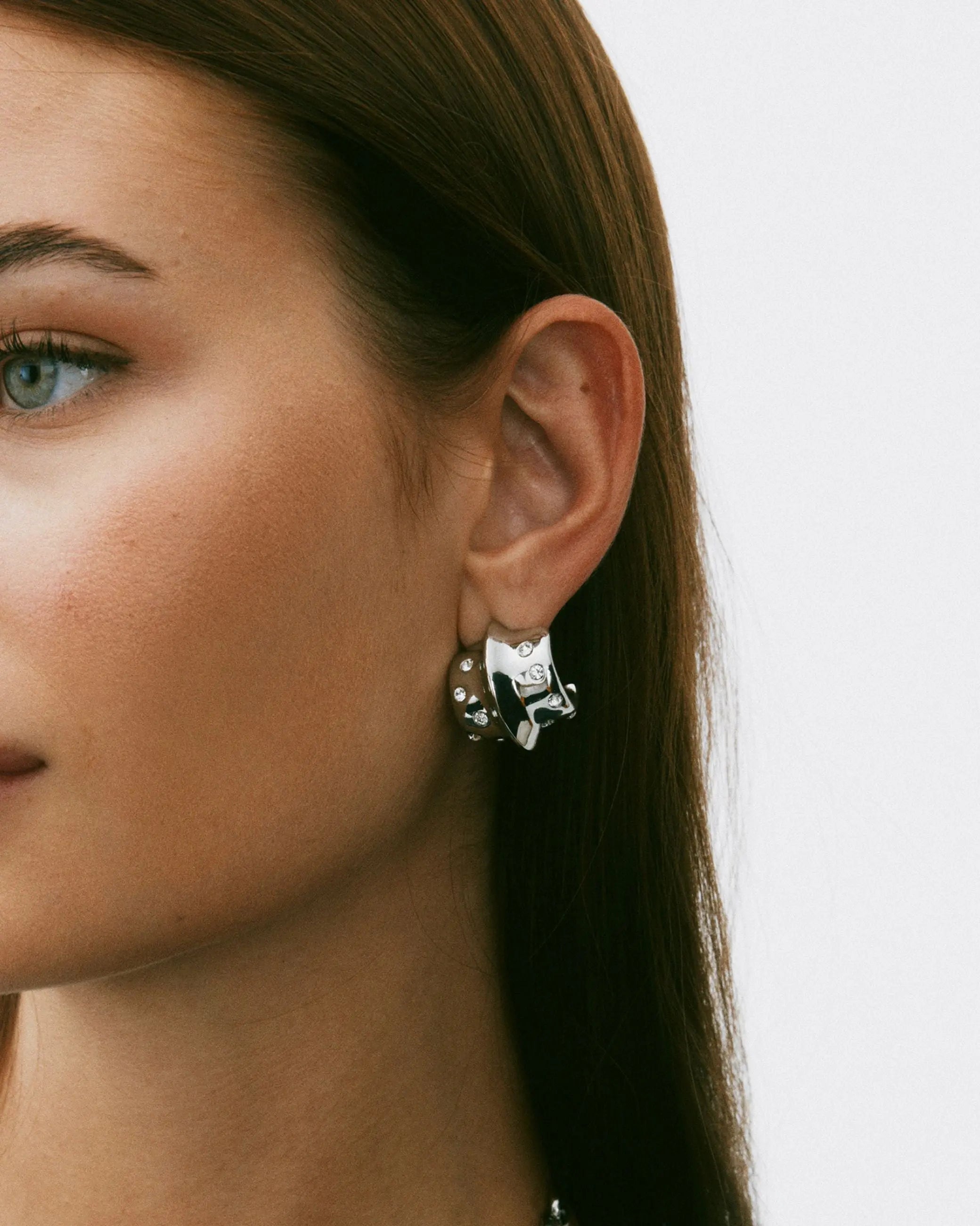 Barre Hoops L Silver Edblad