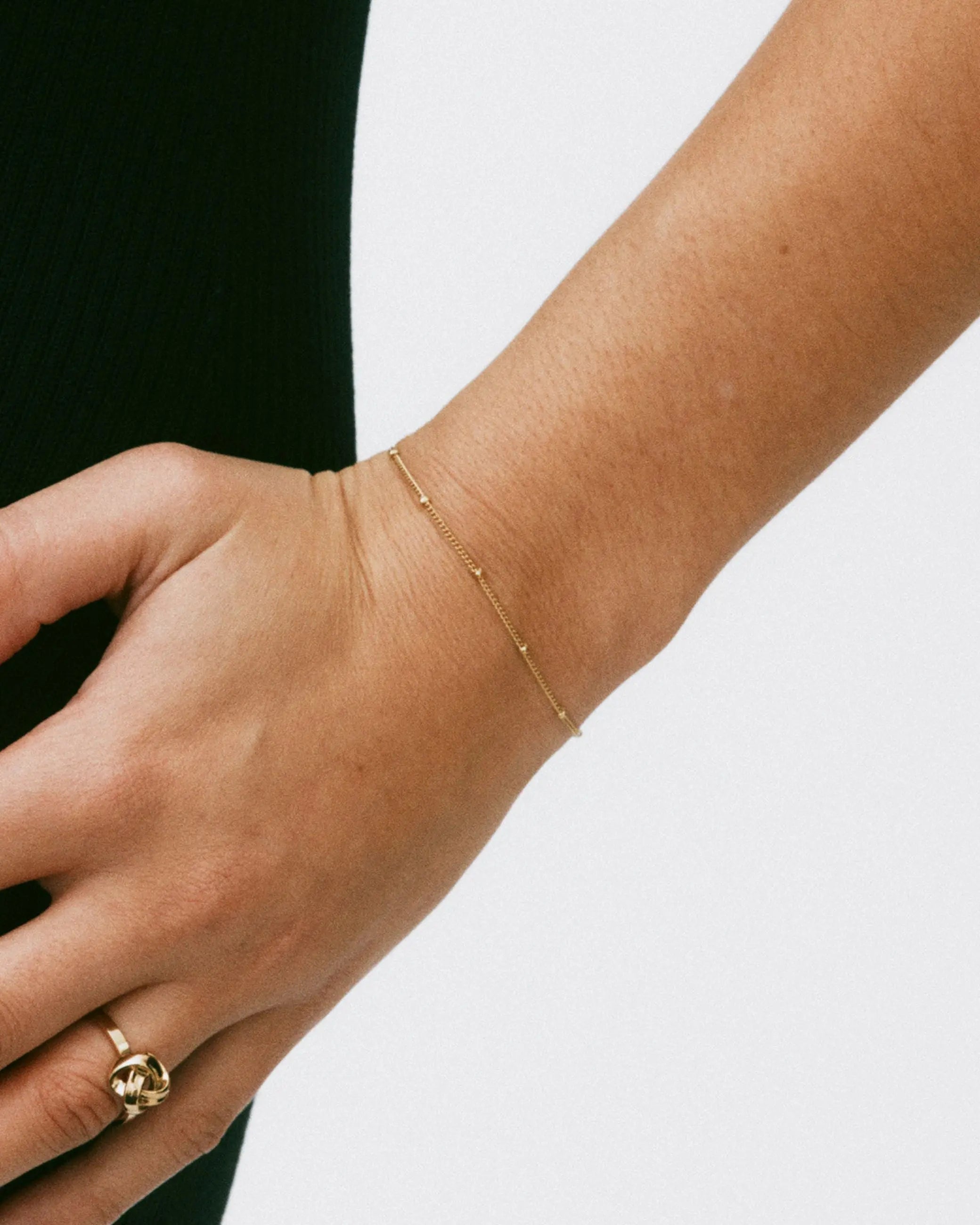 Beaded Chain Bracelet Gold Edblad