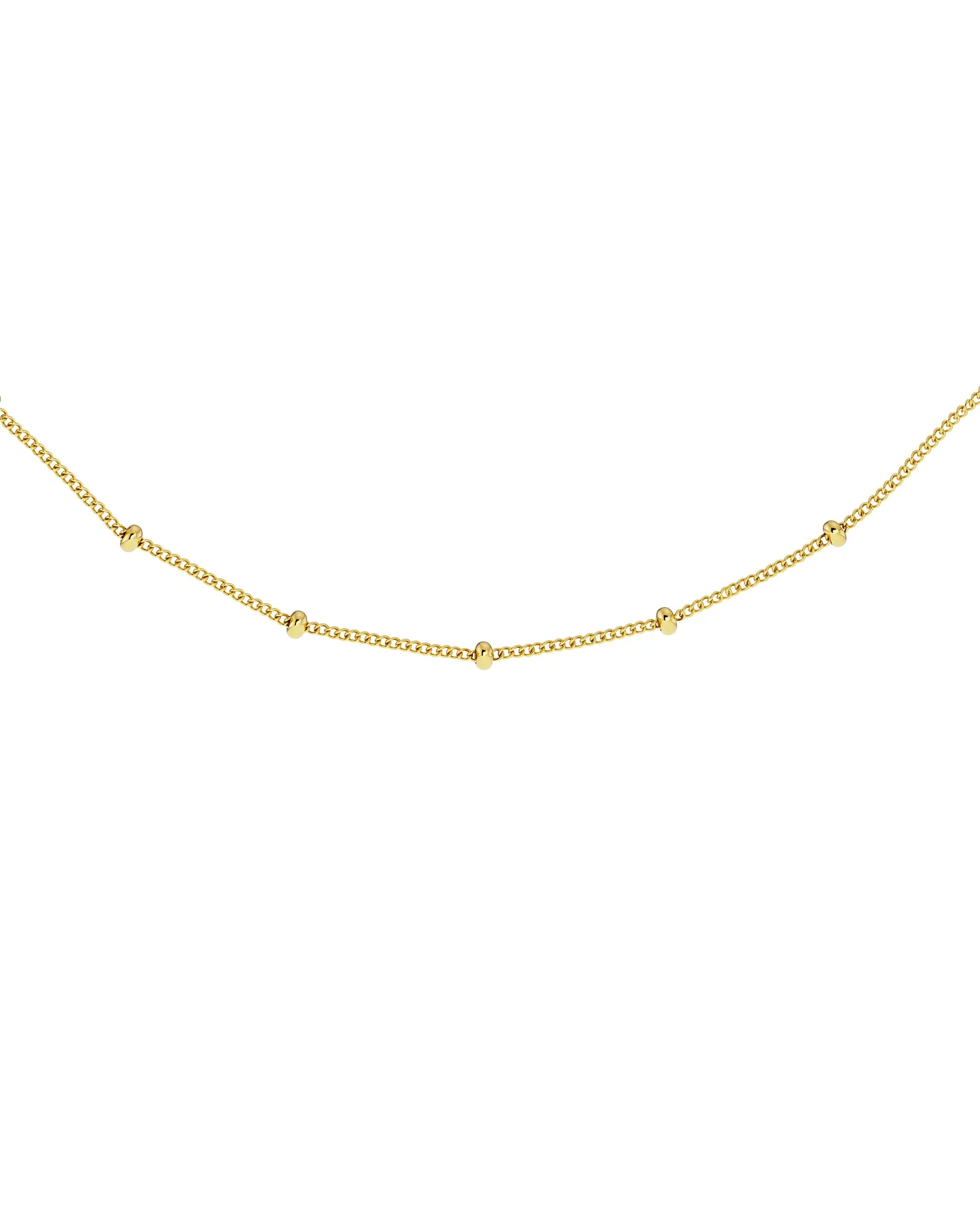 Beaded Chain Necklace Gold Edblad