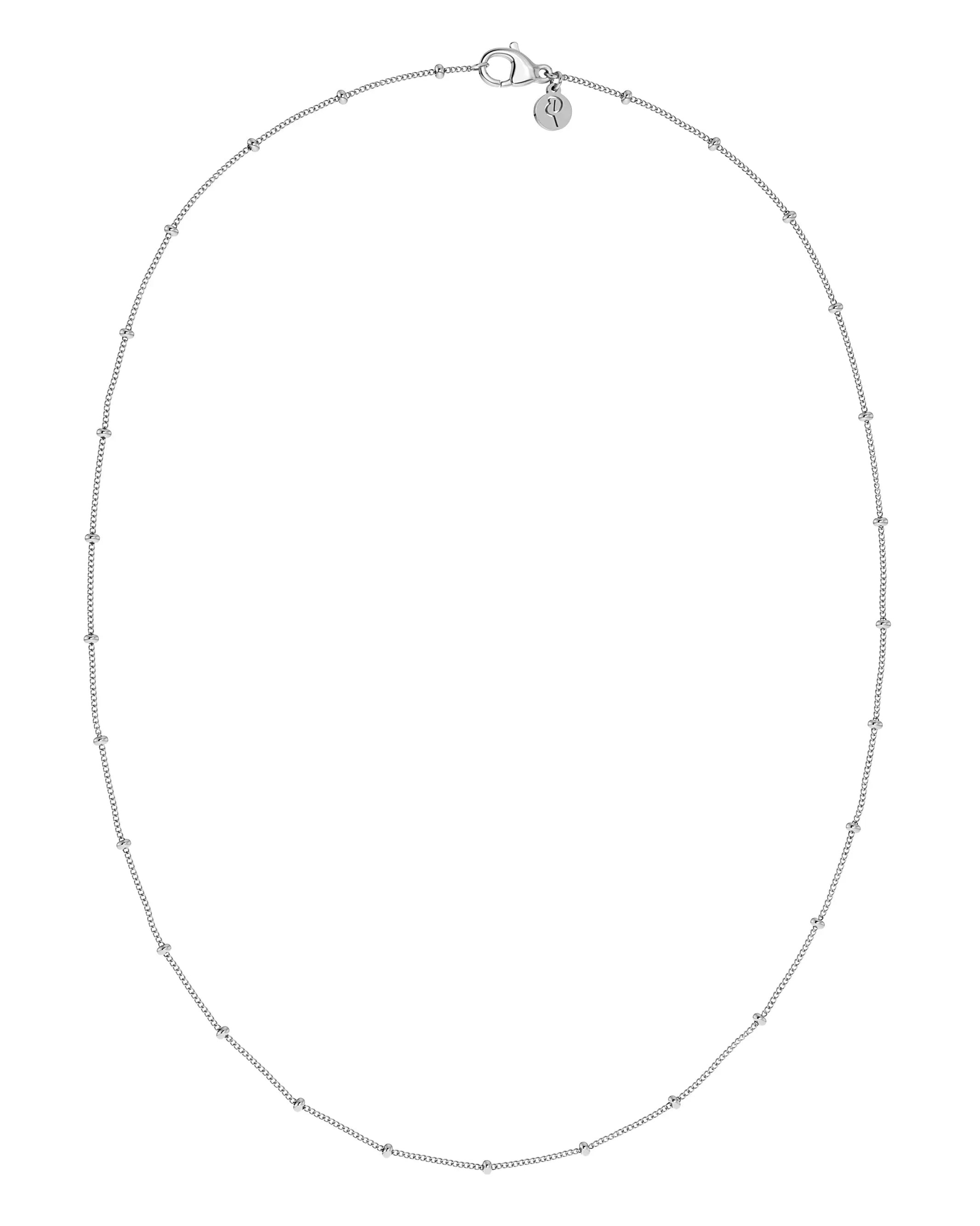 Beaded Chain Necklace Steel Edblad