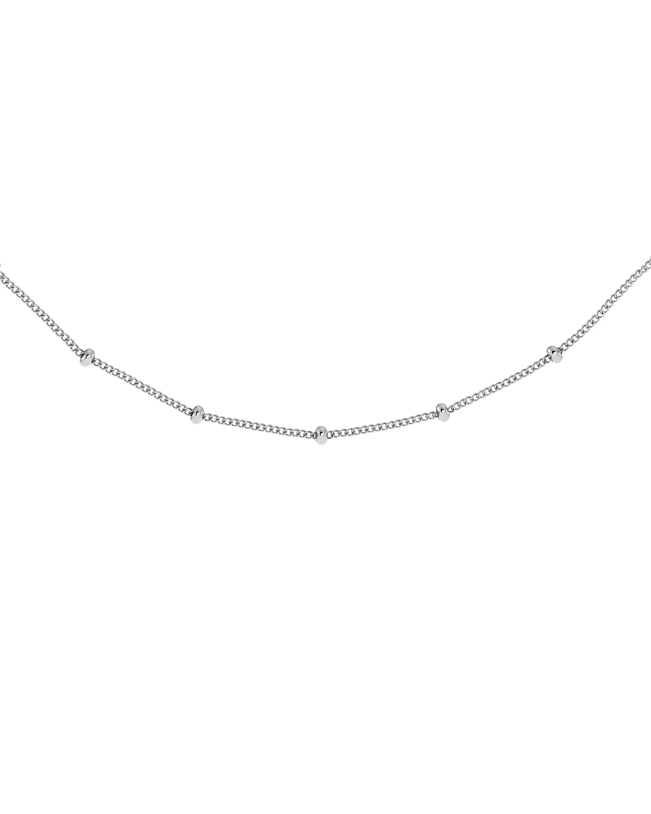 Beaded Chain Necklace Steel Edblad
