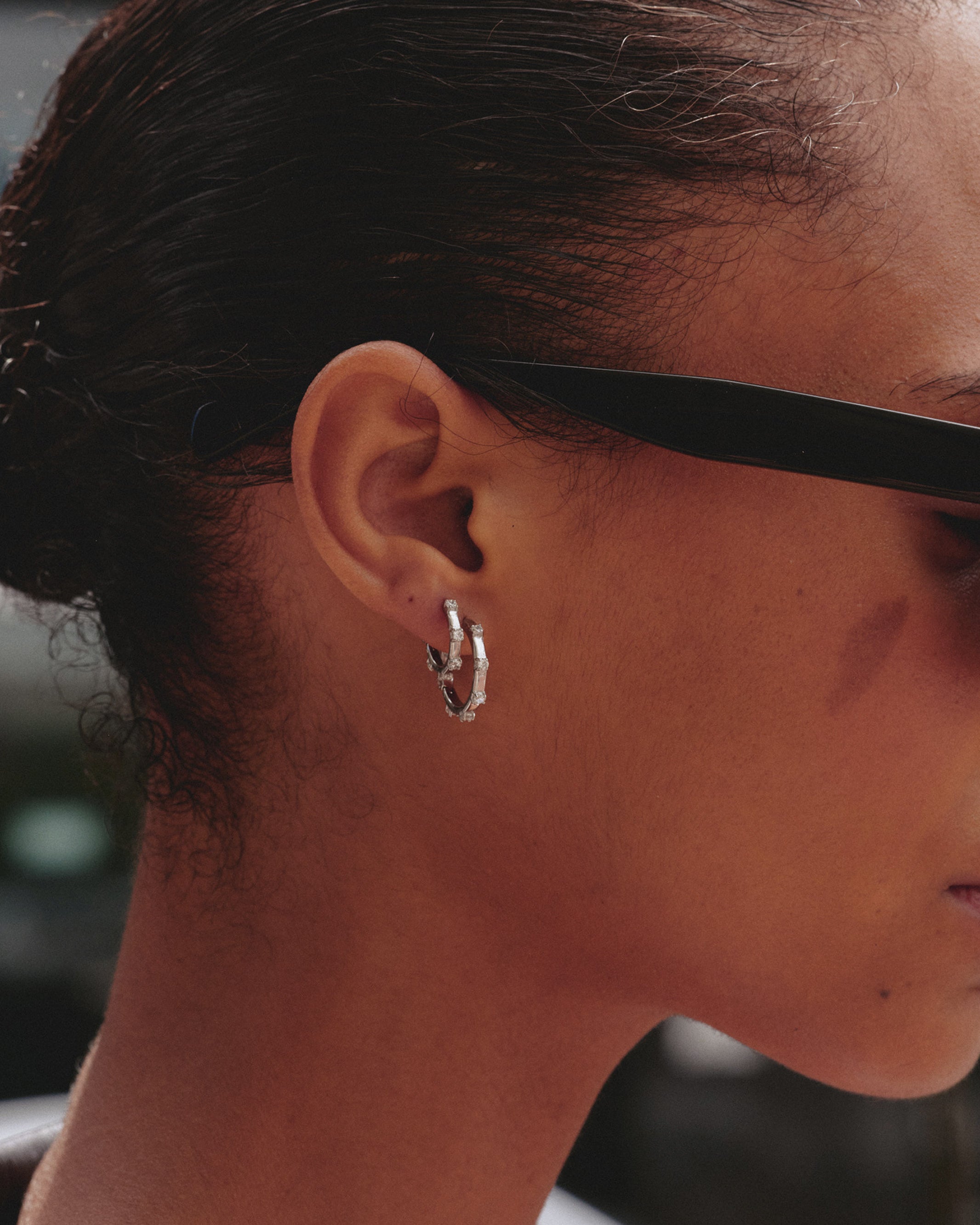 Celeste Hoops S Silver