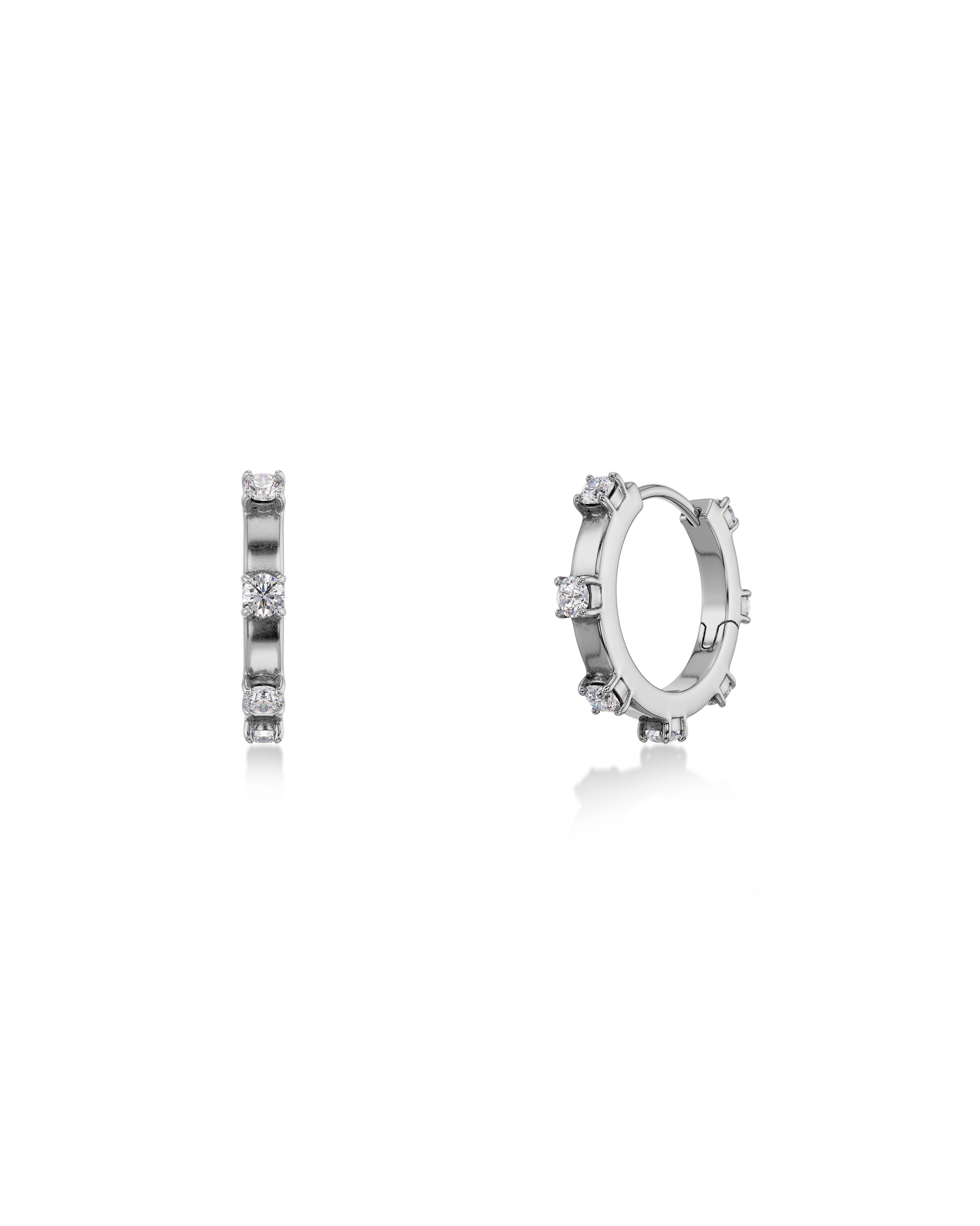 Celeste Hoops S Silver