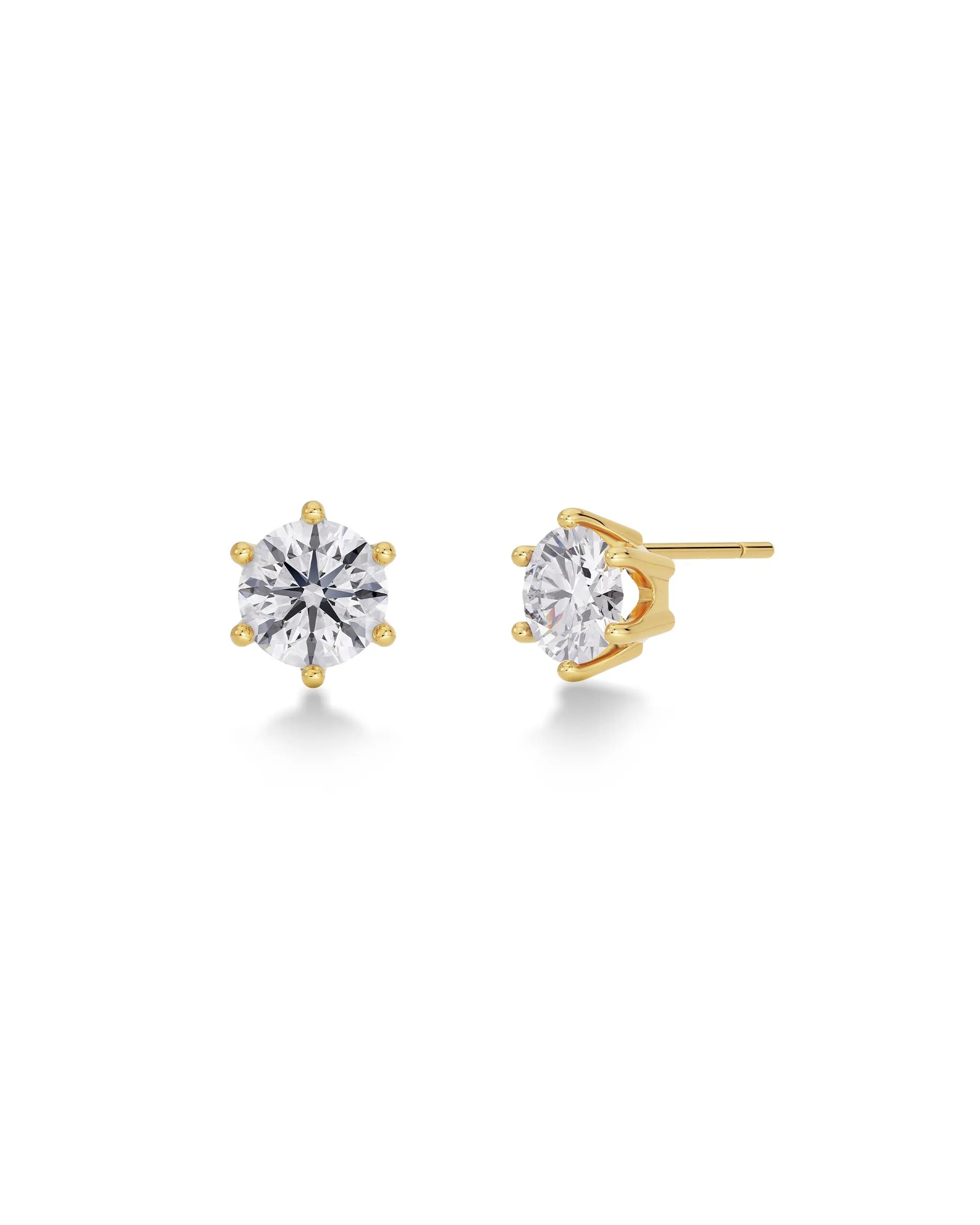 Crown Studs L Gold Edblad