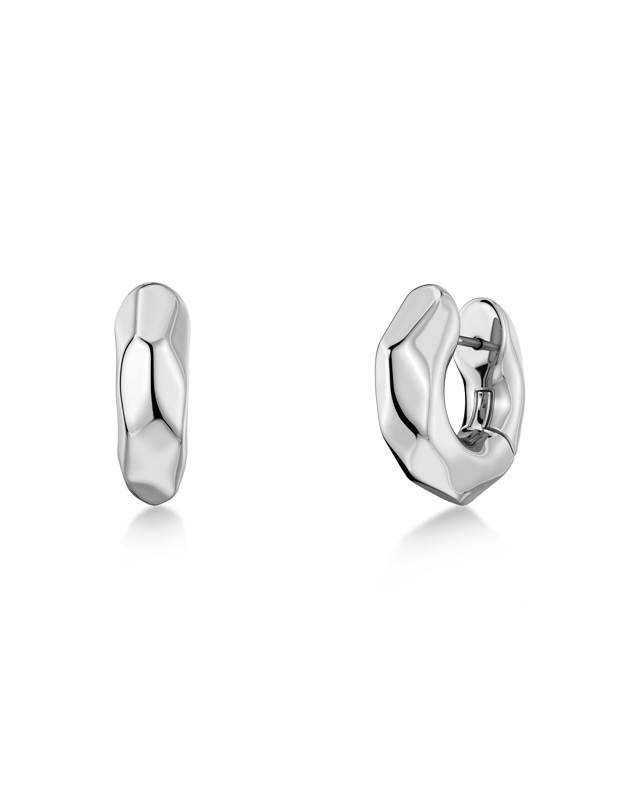 Crystalite Hoops S Silver
