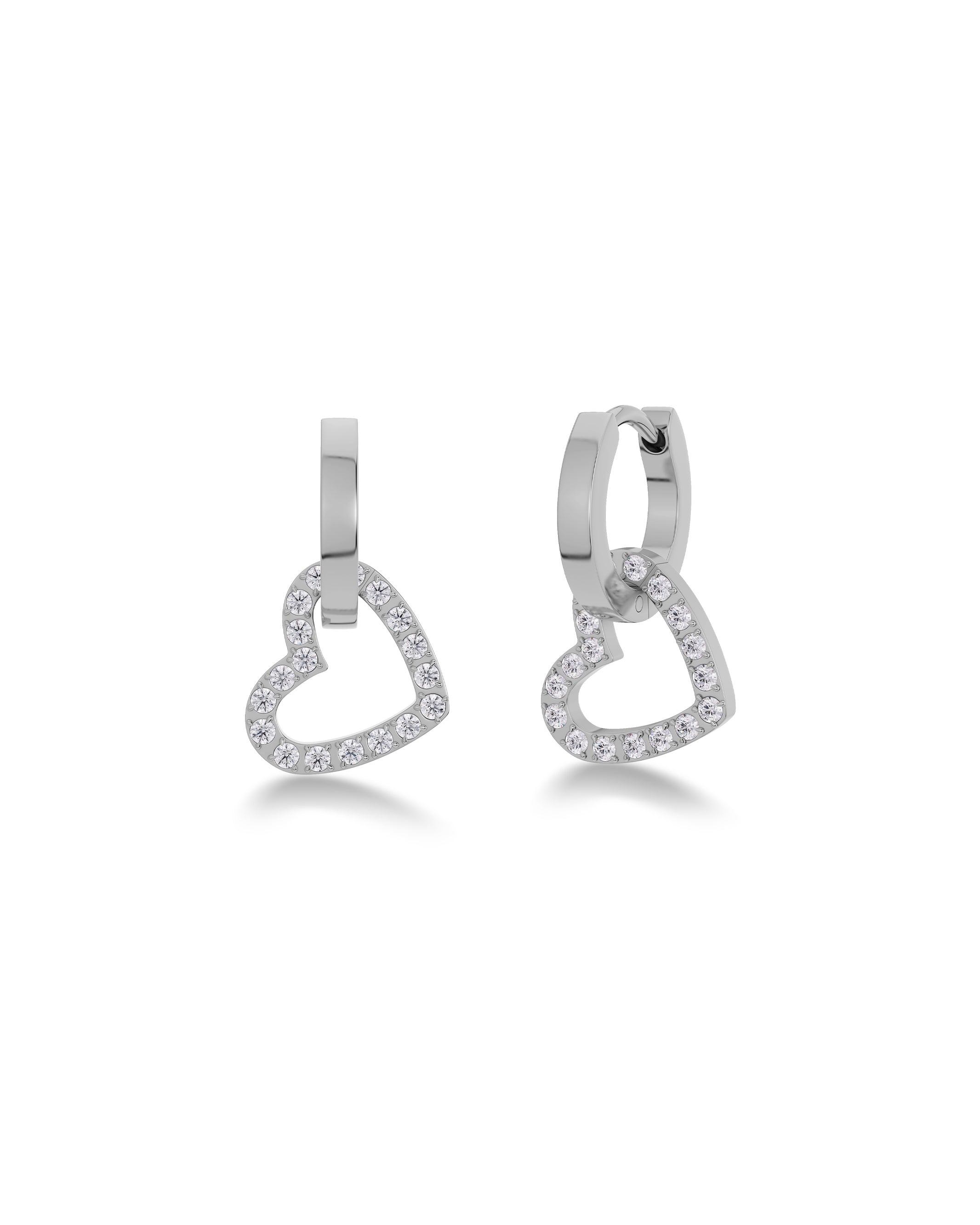 Eternal Heart Silver Earrings