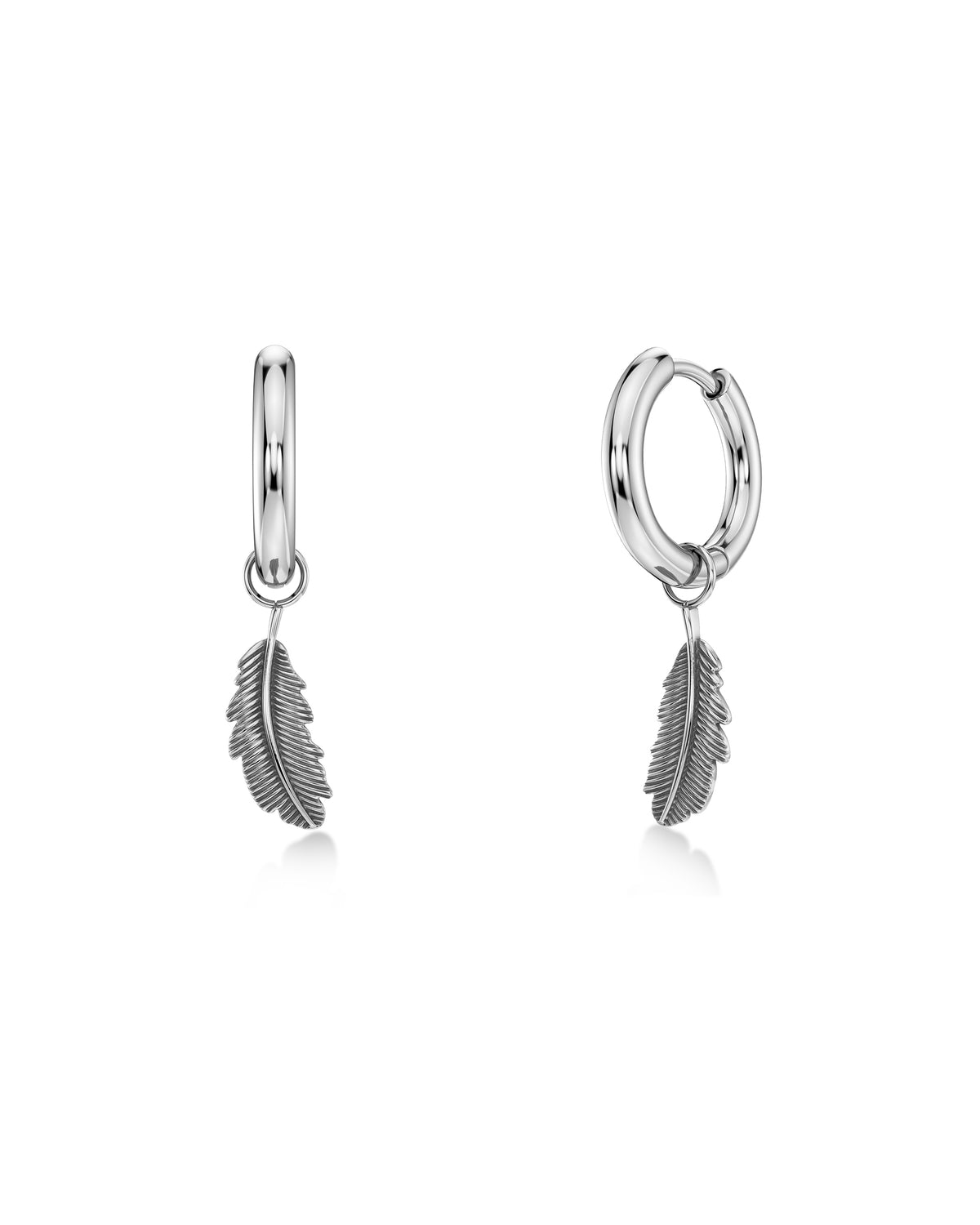 Feather Hoops S Silver