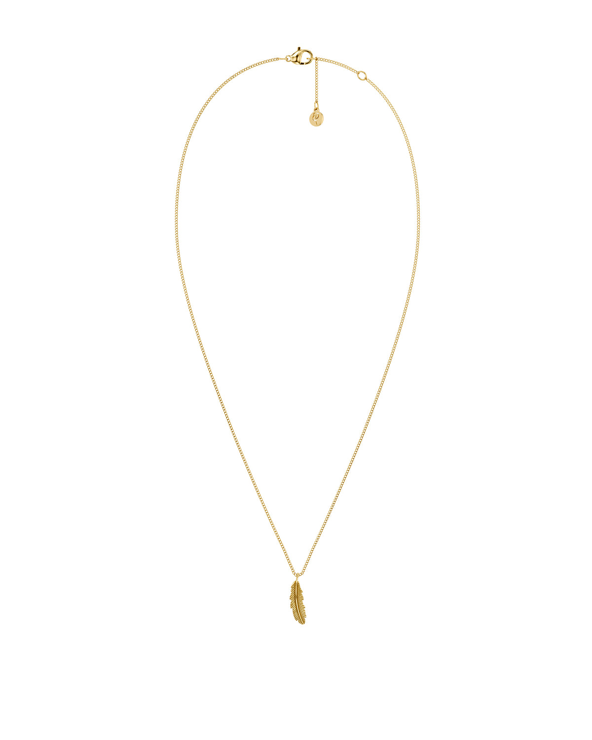 Feather Necklace S Gold