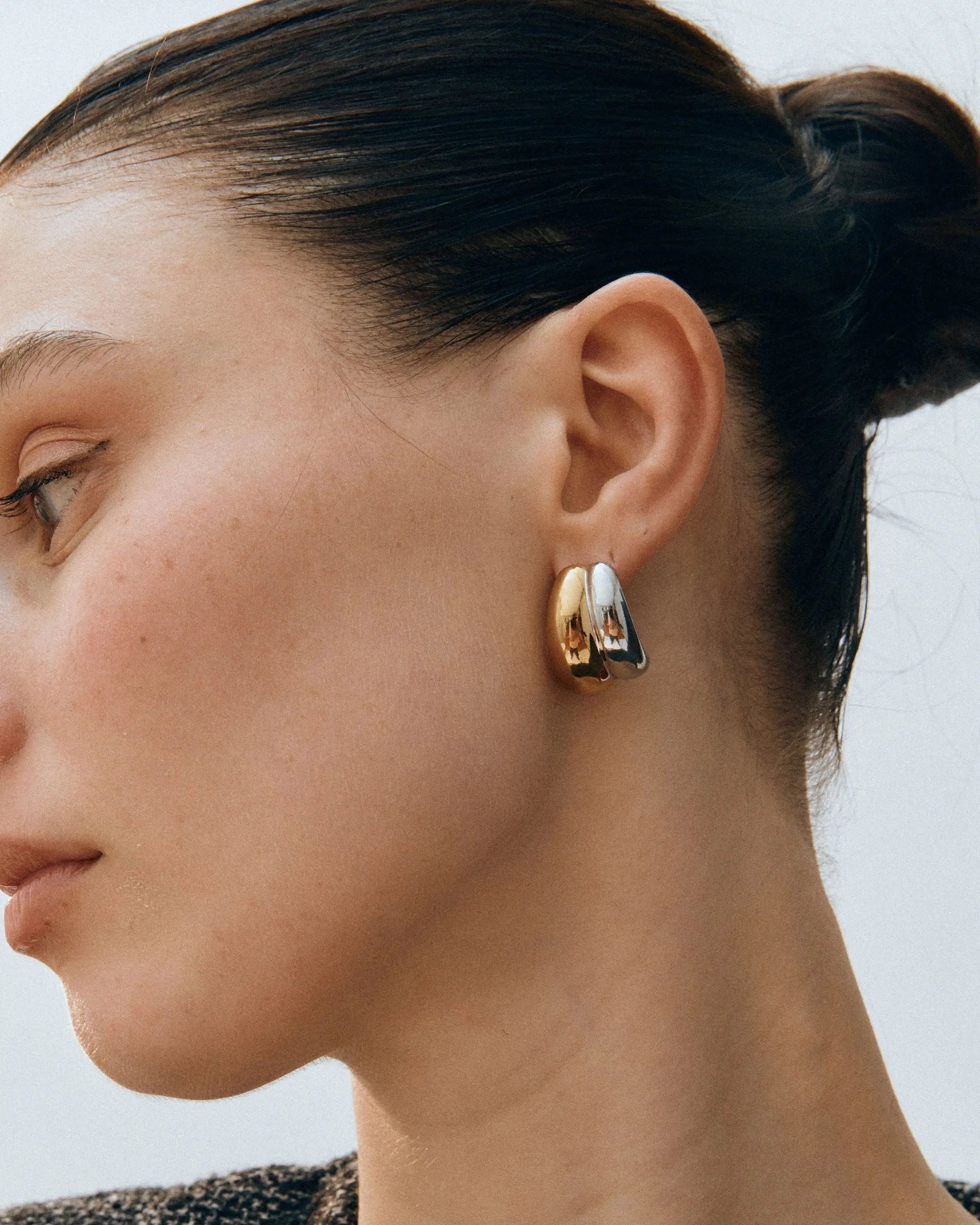 Furo Duo Creole Earrings Mixed Edblad