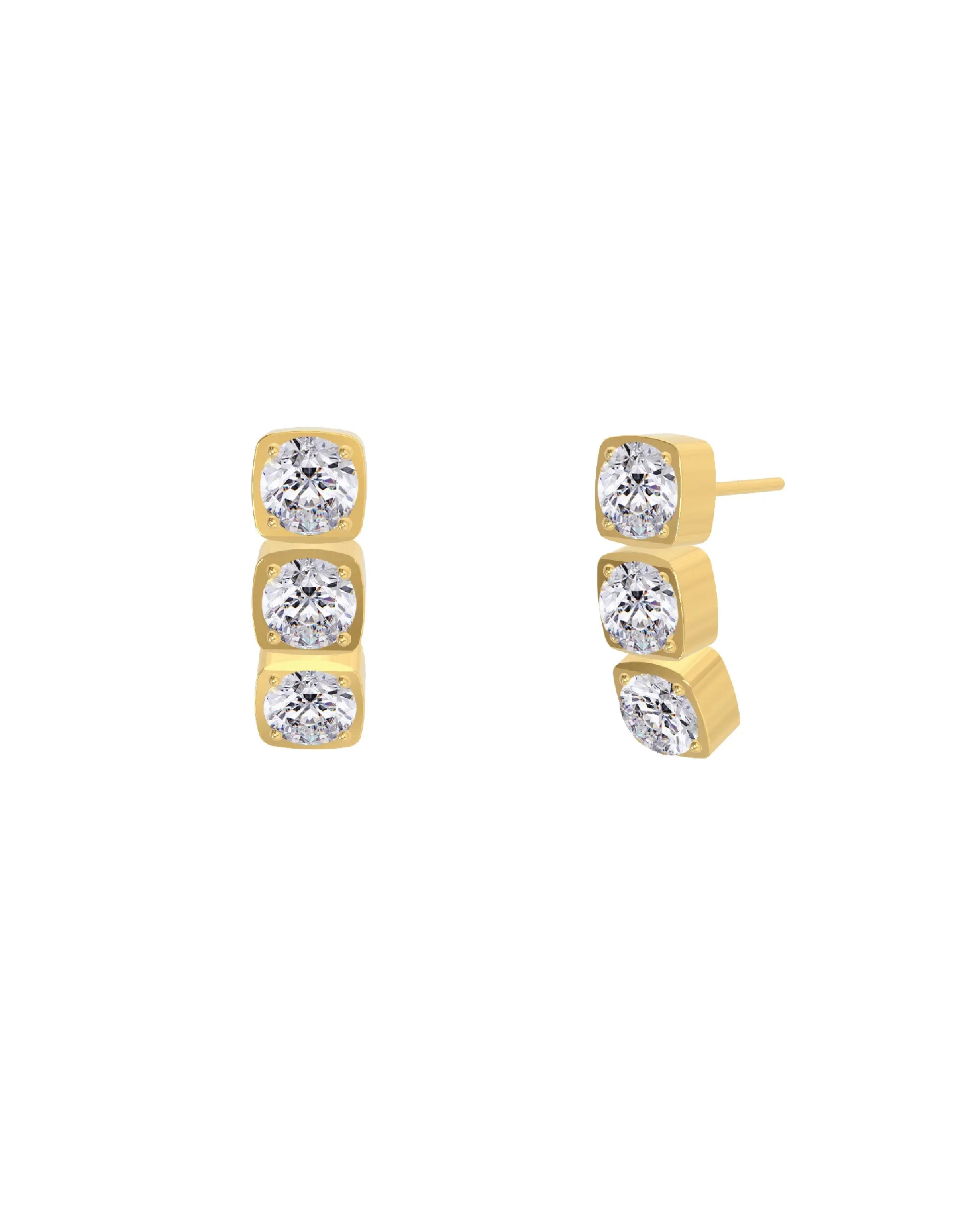 Gemma Studs Triple Gold Edblad NZ
