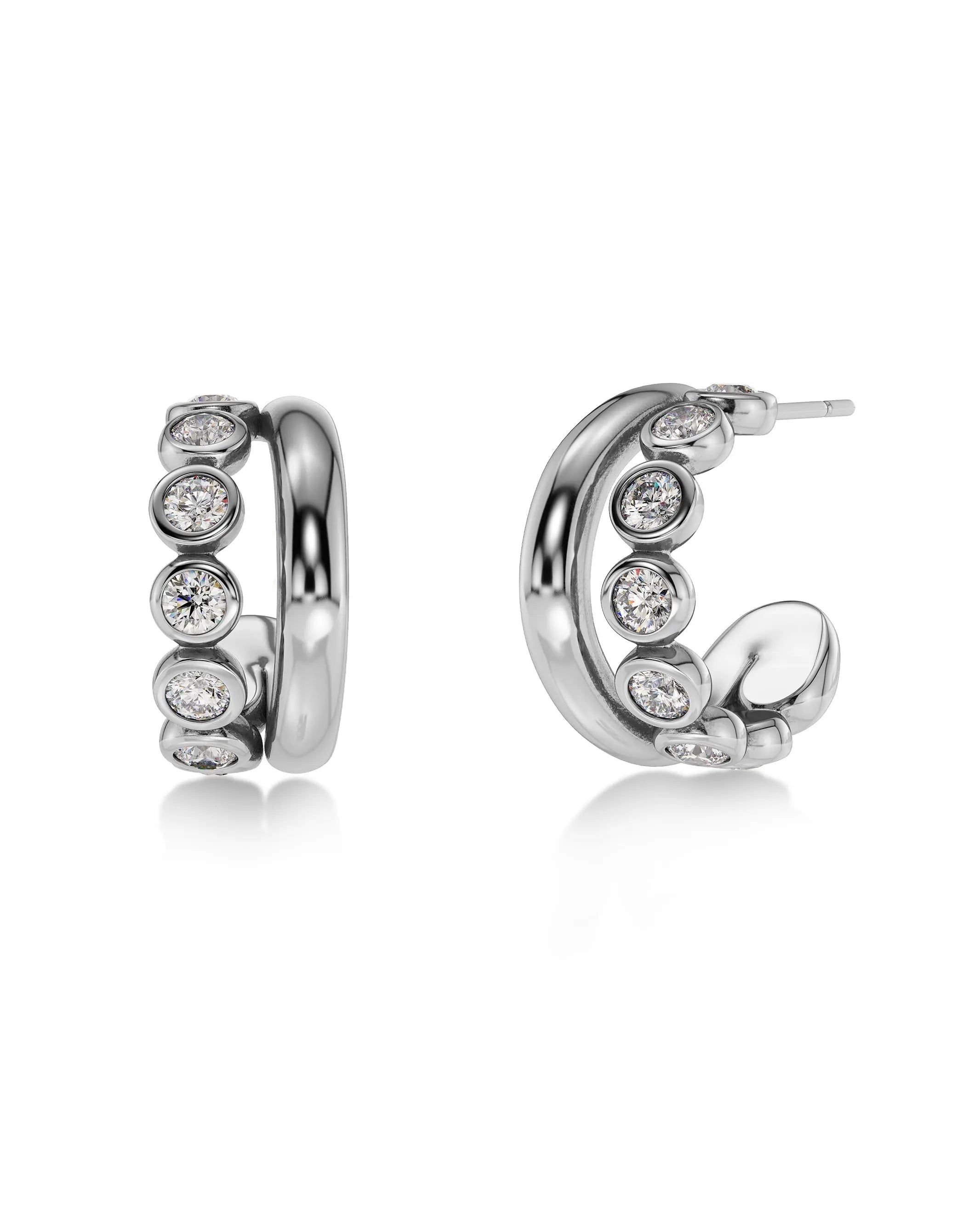 Grace Hoops L Silver EdbladNZ