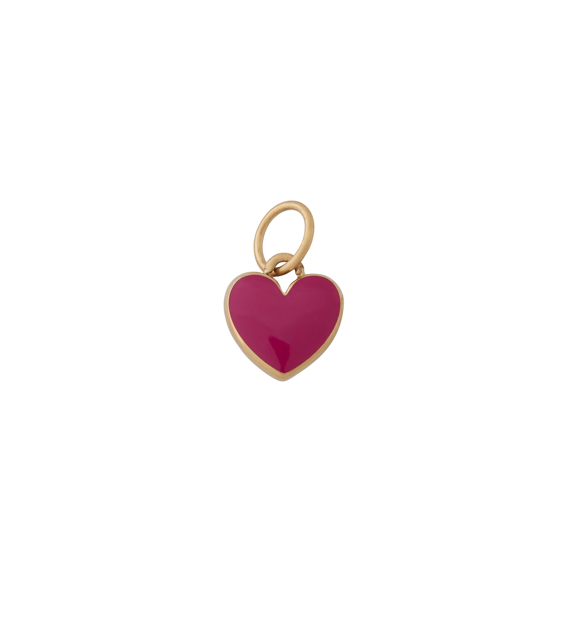 Heart Gold Charm – Fuchsia