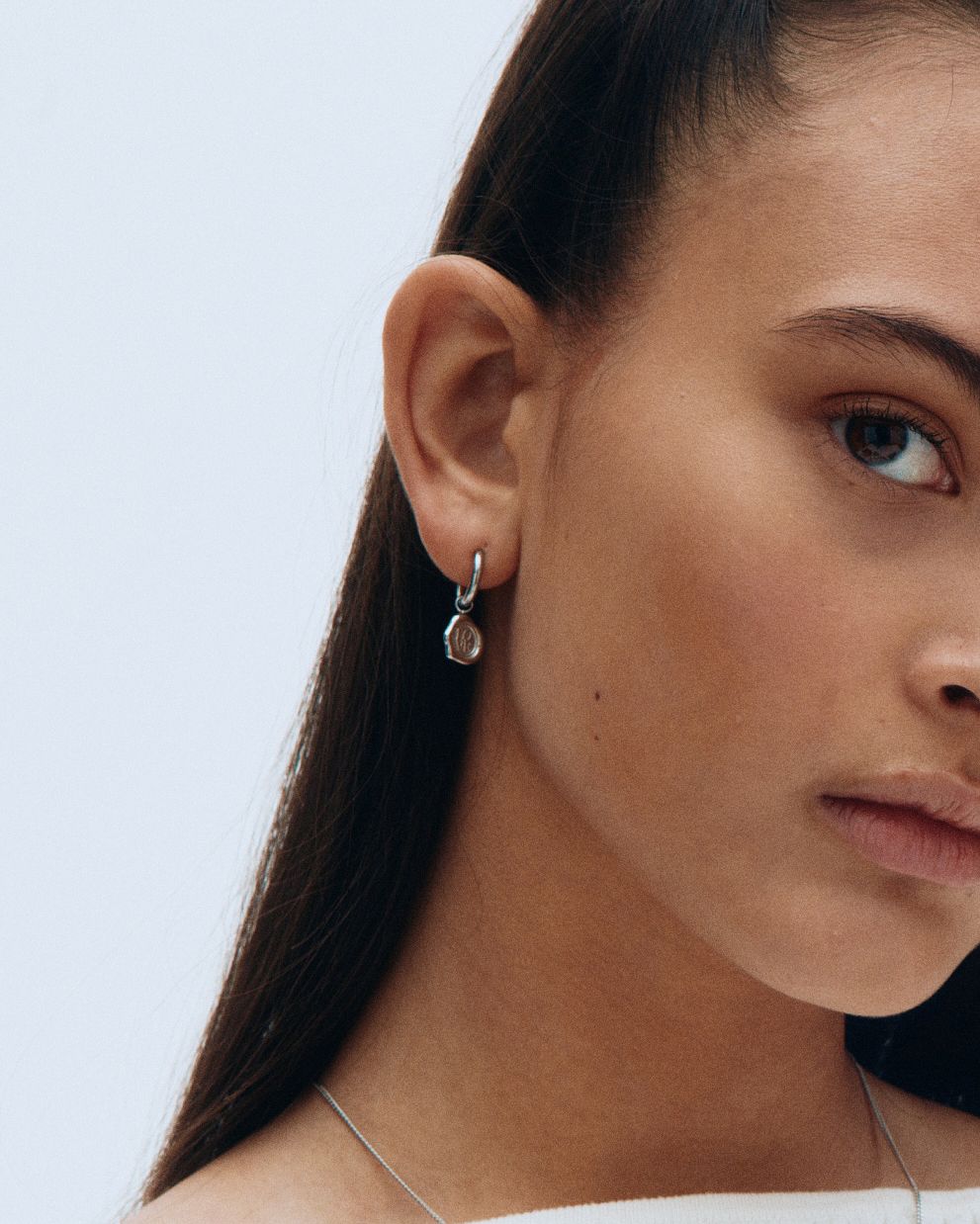 Holly Silver Hoop Earrings