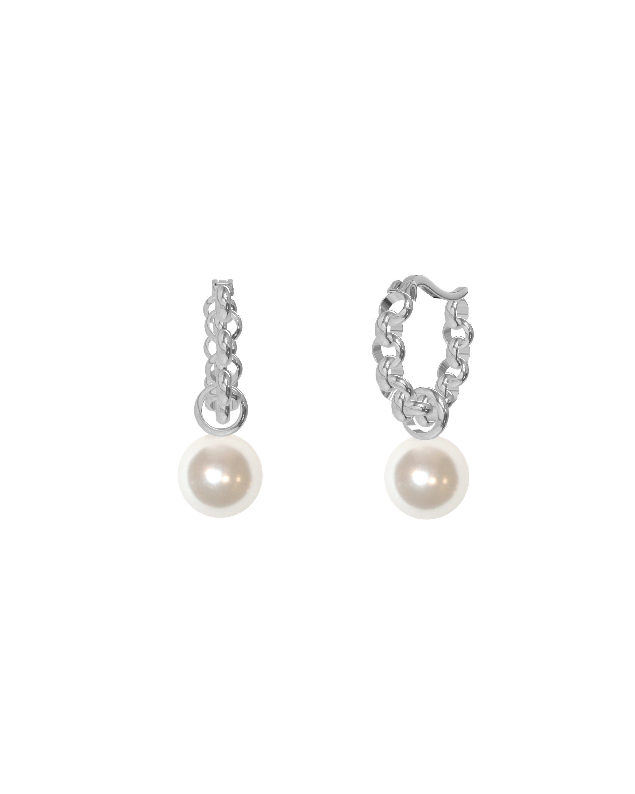 Lexie Silver Hoop Earrings