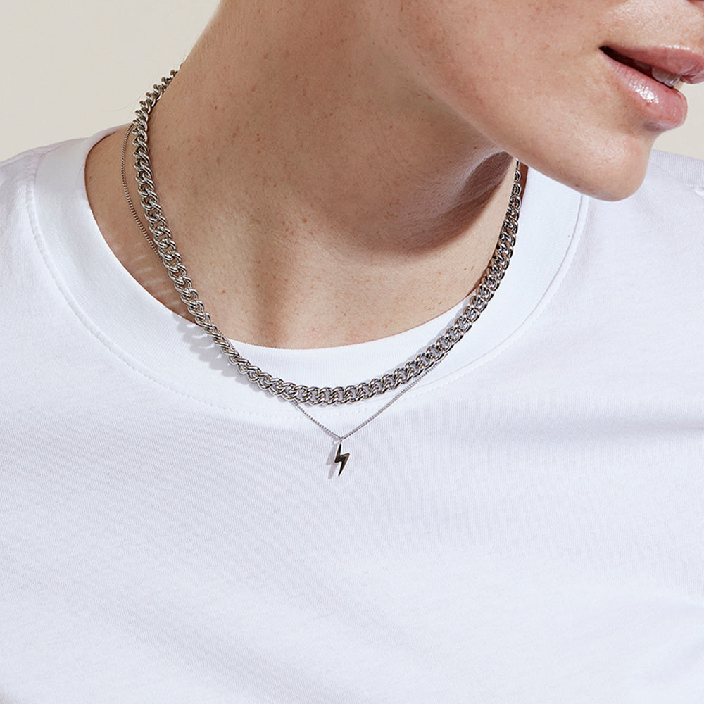 Lourdes Chain Silver Necklace