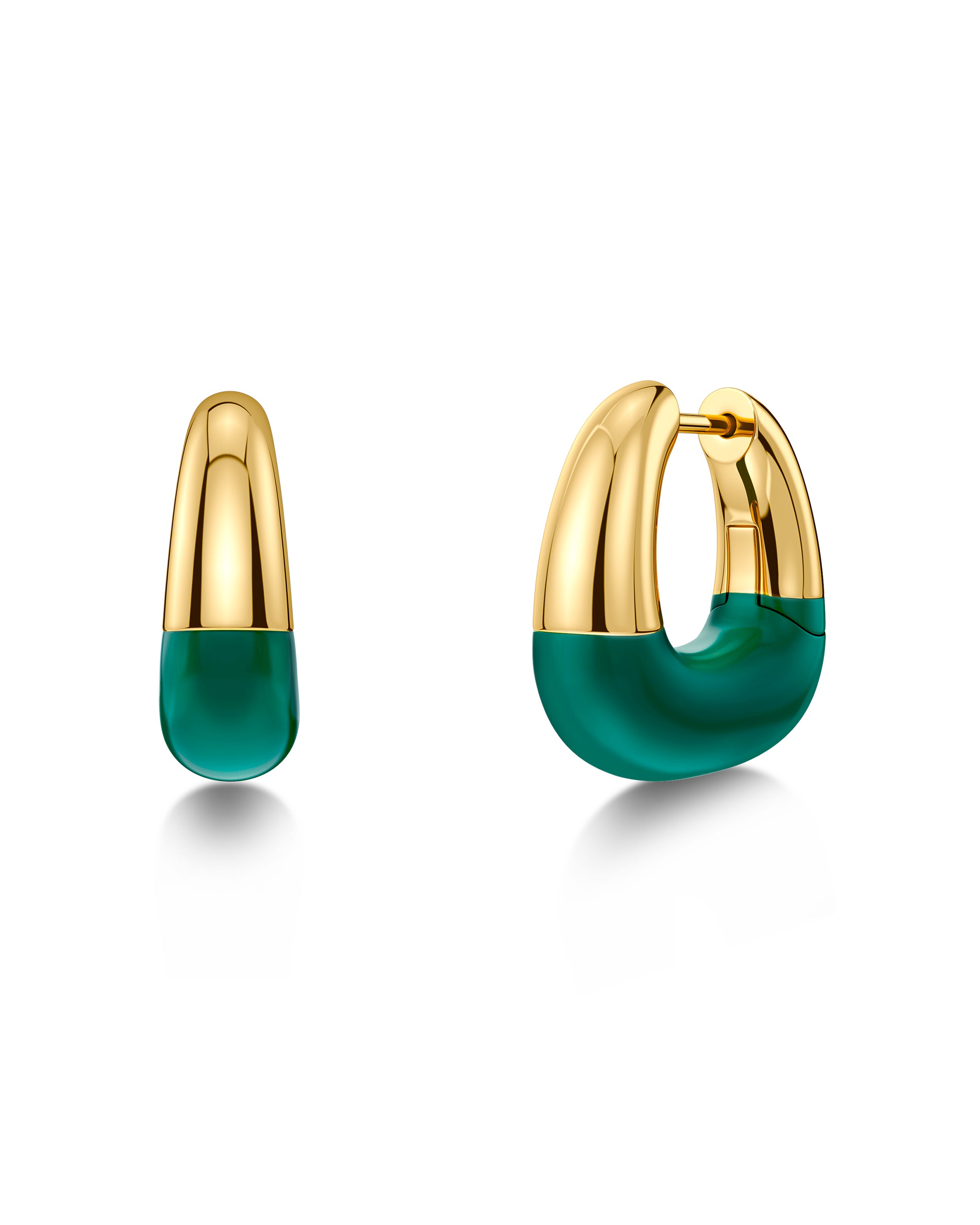 Lore Hoops L Green Gold
