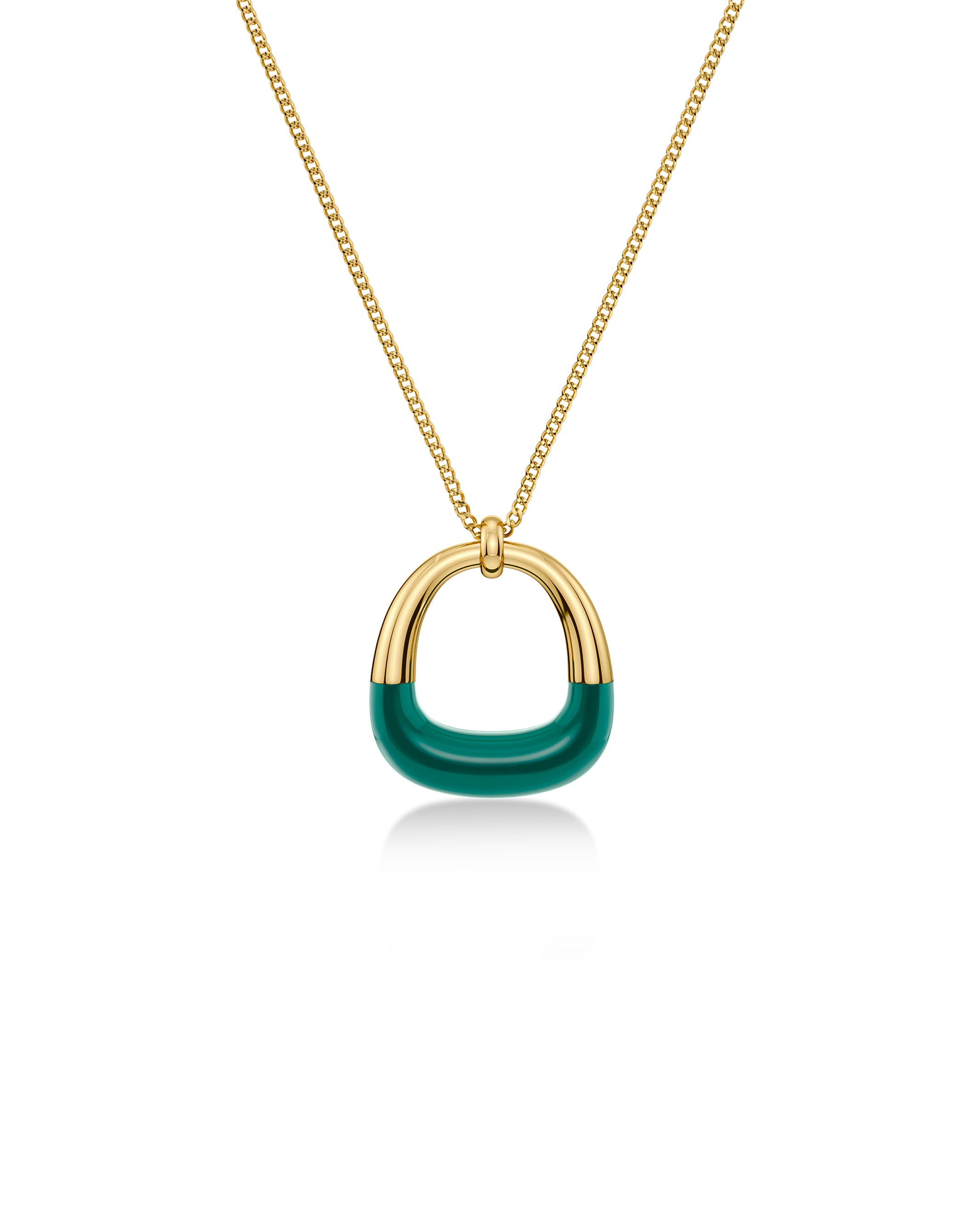 Lore Necklace Green Gold