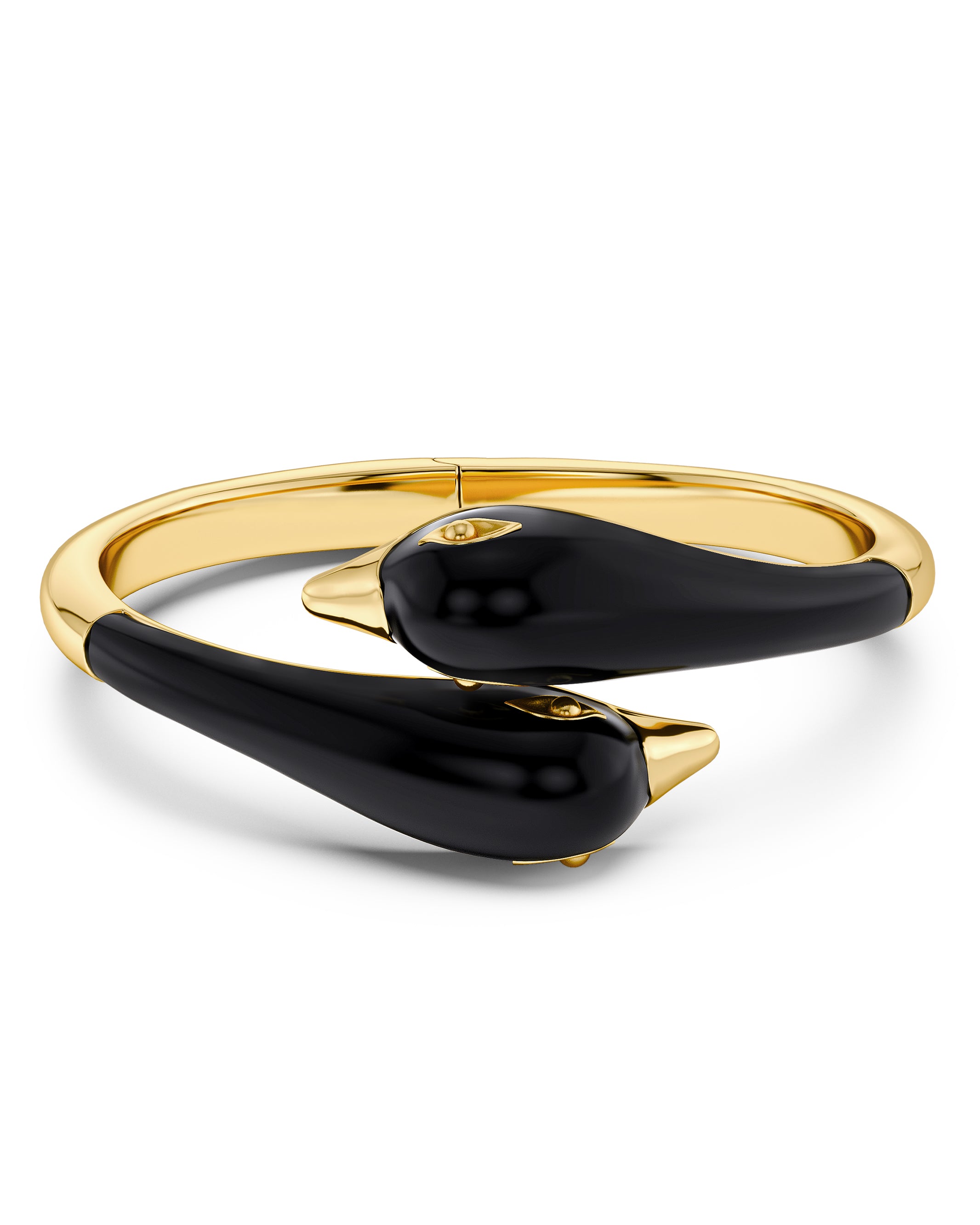 Lovebirds Bangle Black Gold