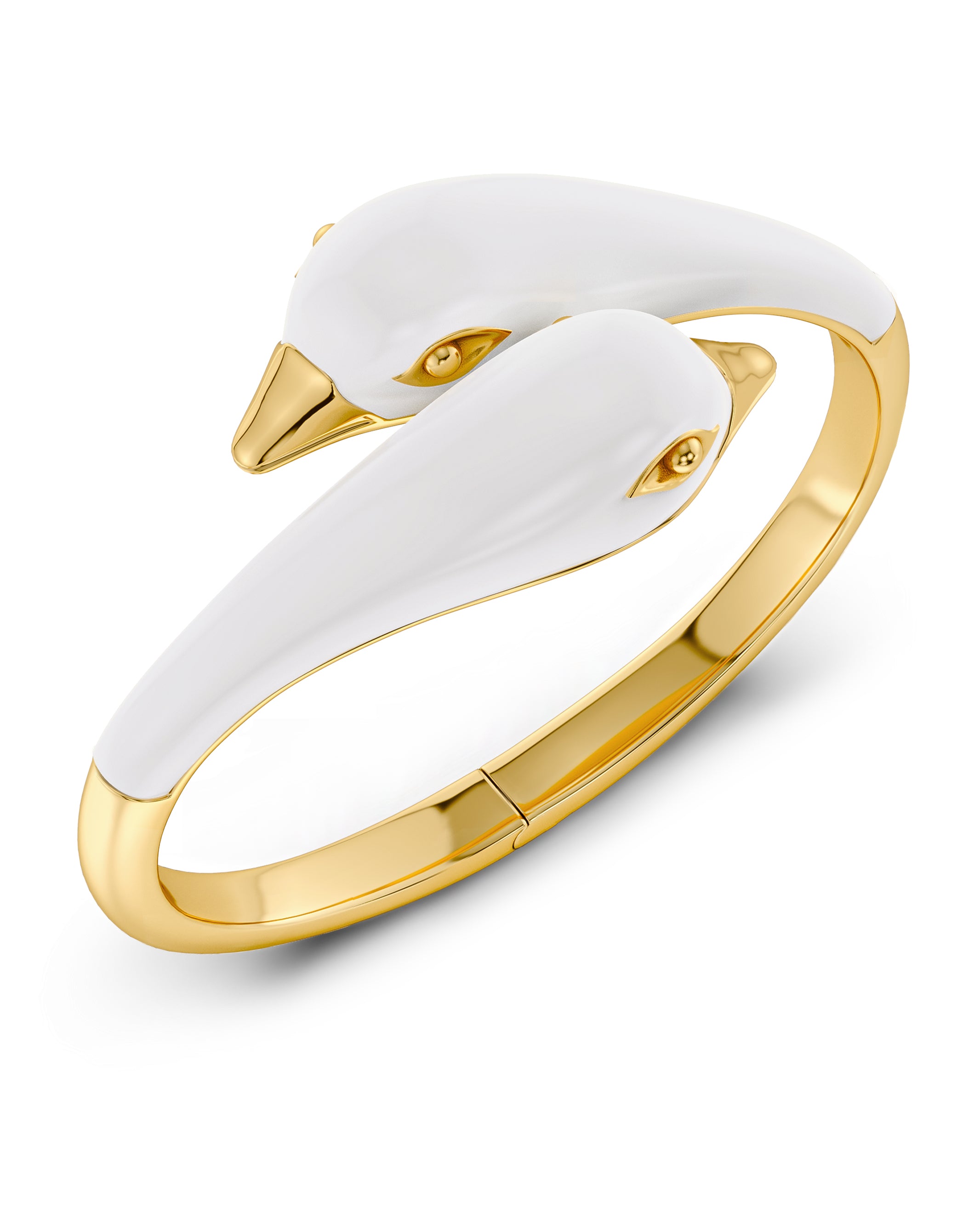Lovebirds Bangle White Gold