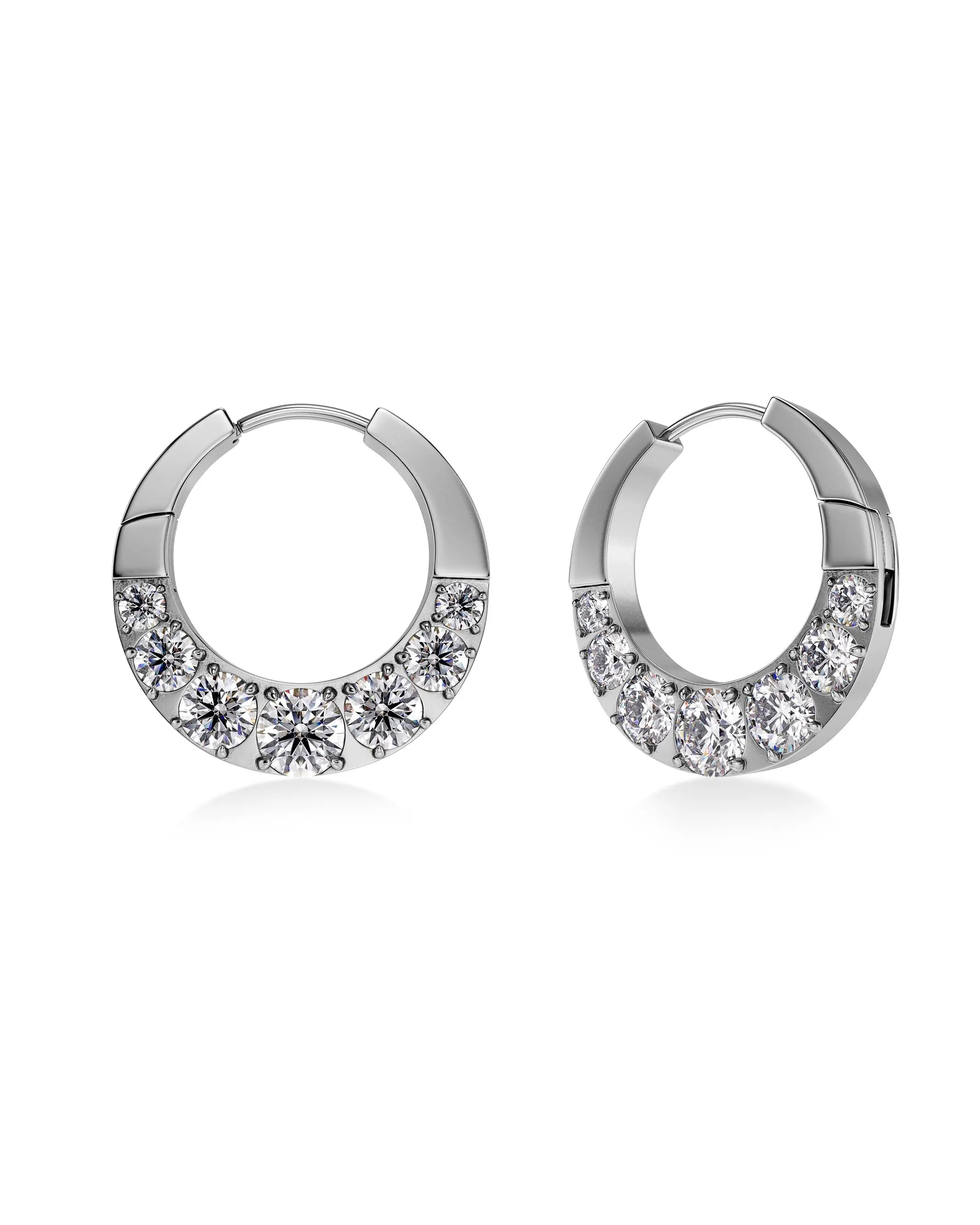Monarch Hoops L Silver EdbladNZ