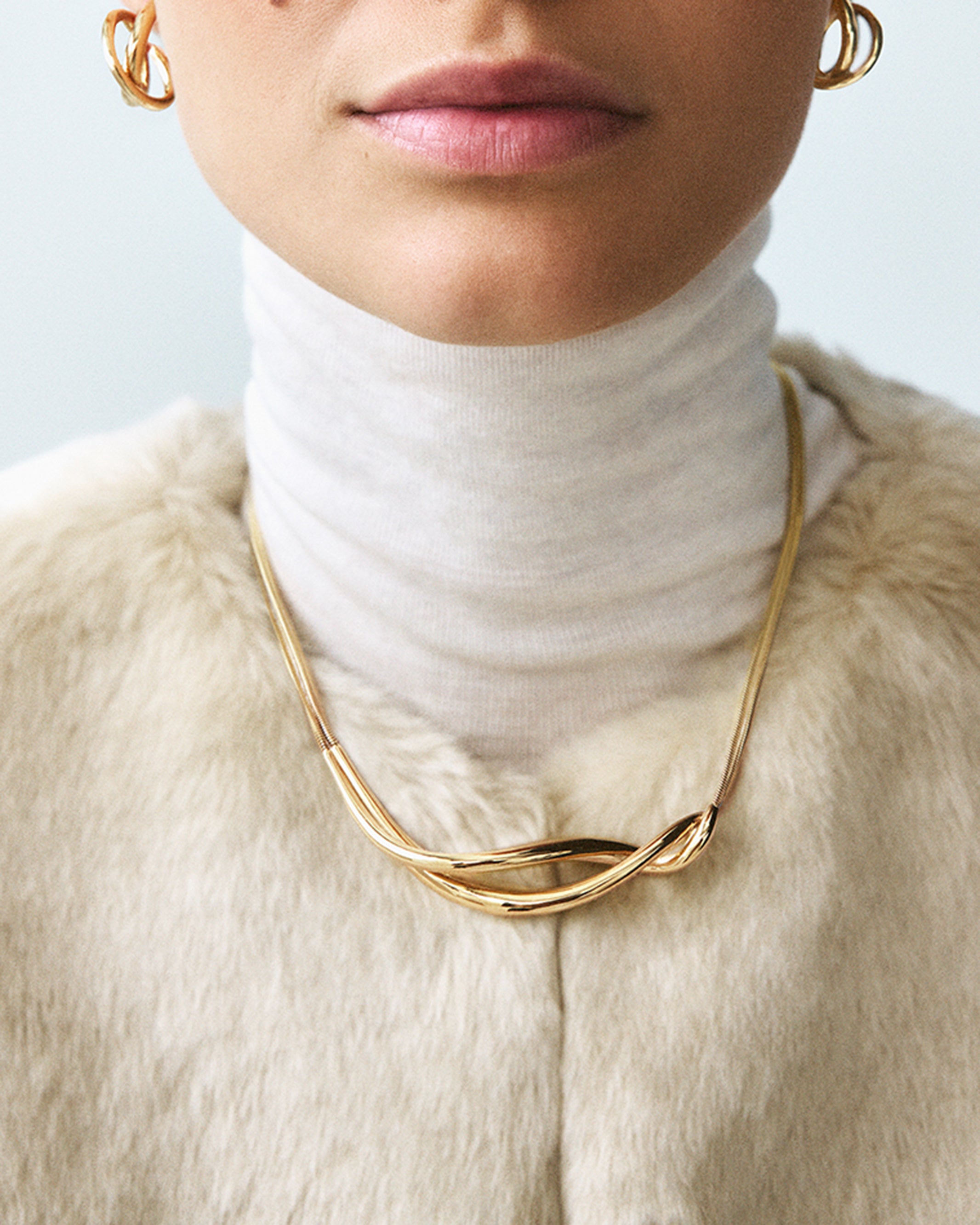Nouveau Necklace L Silver